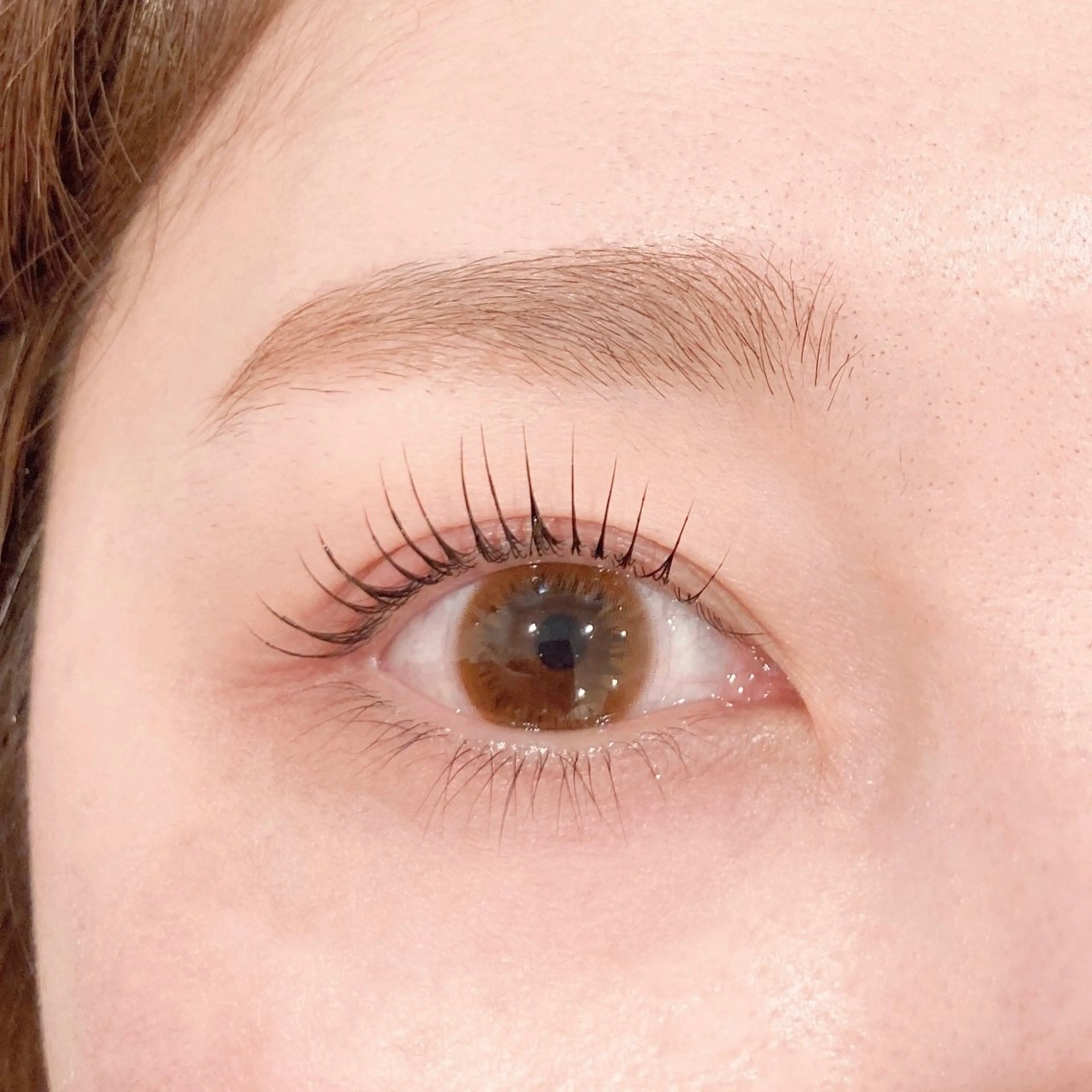 【SNSで話題】韓ドル風まつげ再現！束感仕上げ&韓国最新ロッド使用の韓国まつ毛パーマの写真