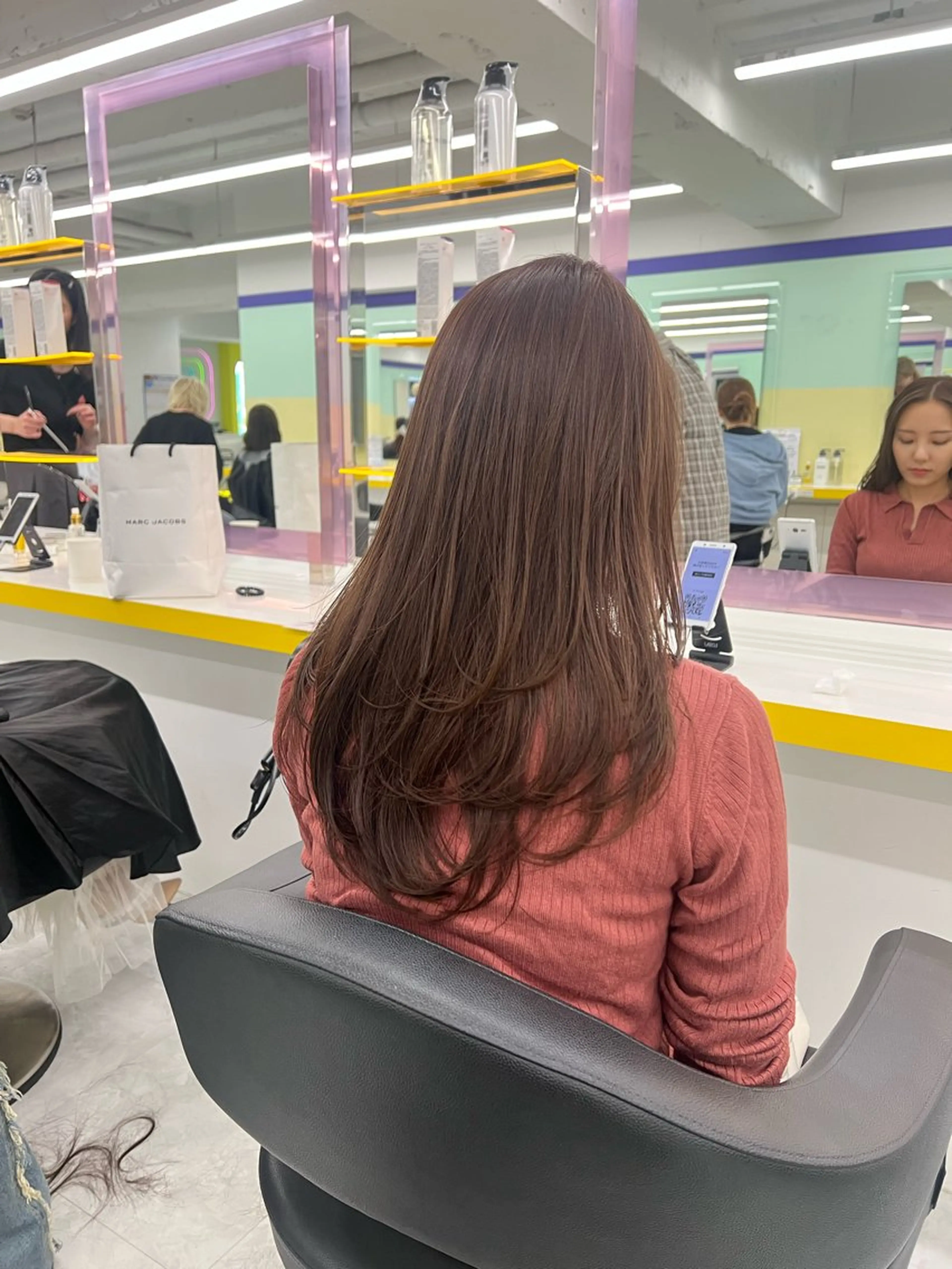 セミロング カラー カット ヘアカラー 韓国レイヤーカット /REIのヘアスタイル