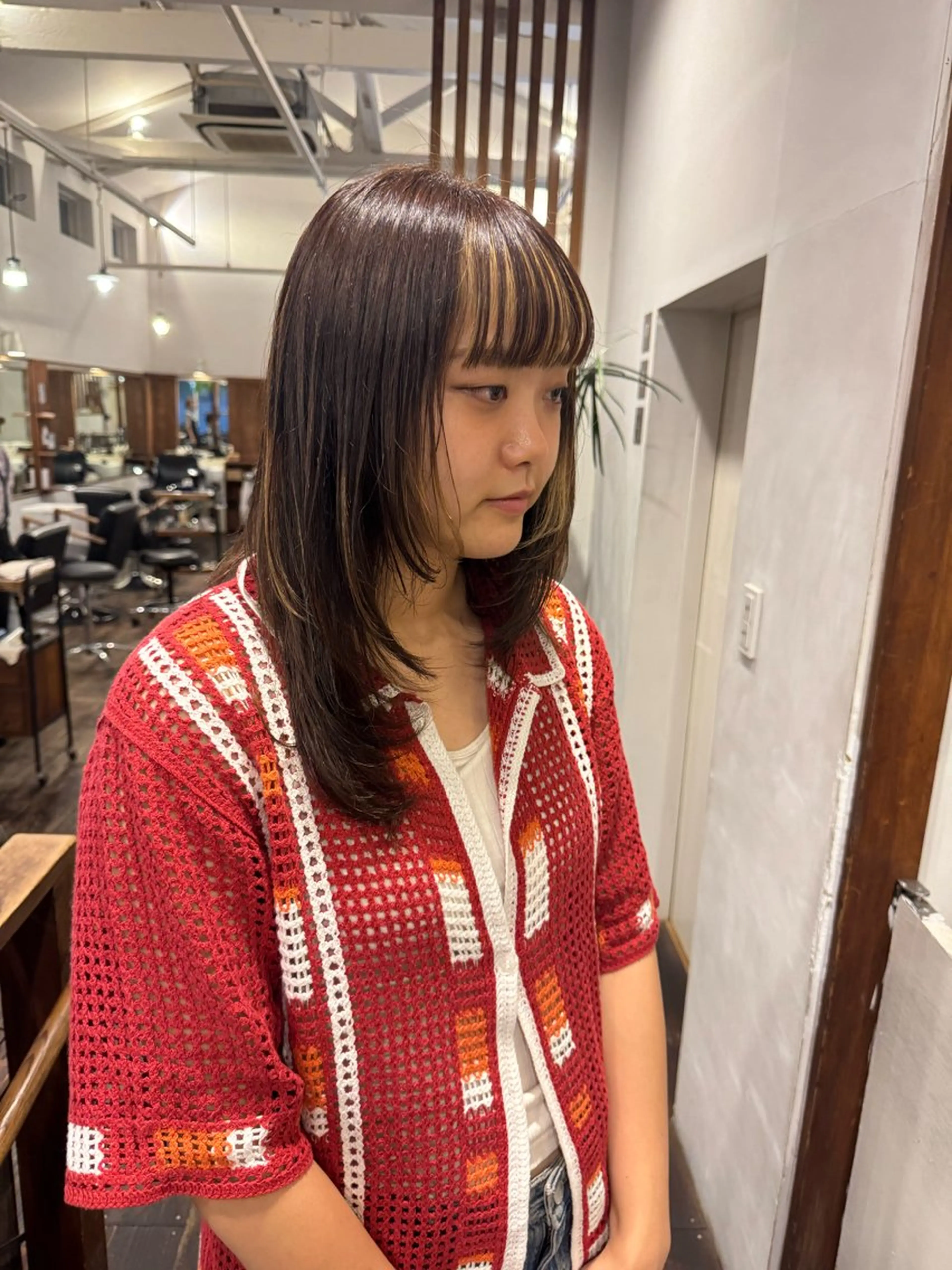 ロング カラー ブリーチ カット ヘアカラー MOK大阪梅田店 Asahiのヘアスタイル