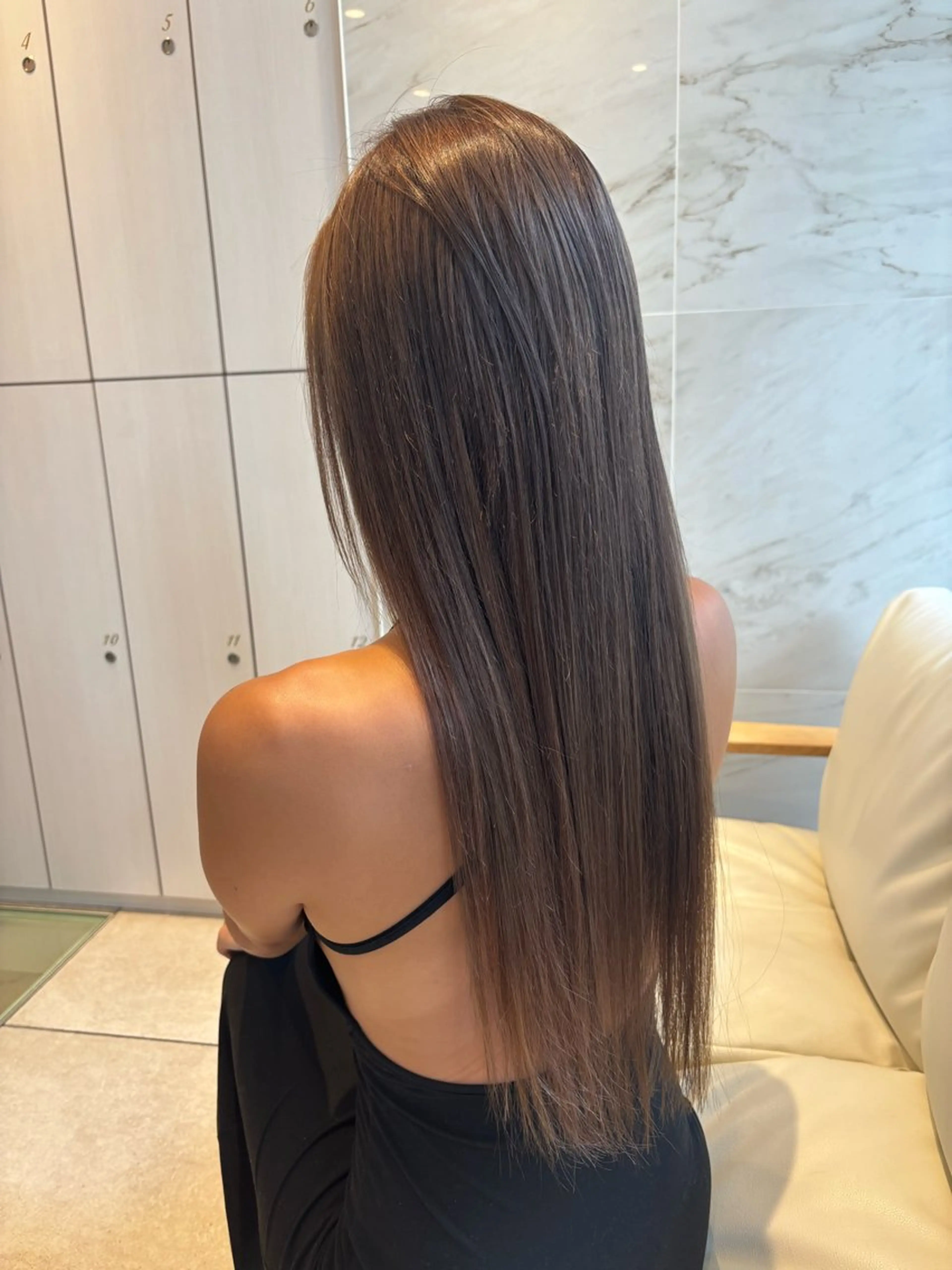 セミロング エクステ エクステ エクステ/ブリーチ 緑地公園店長浦岡のヘアスタイル
