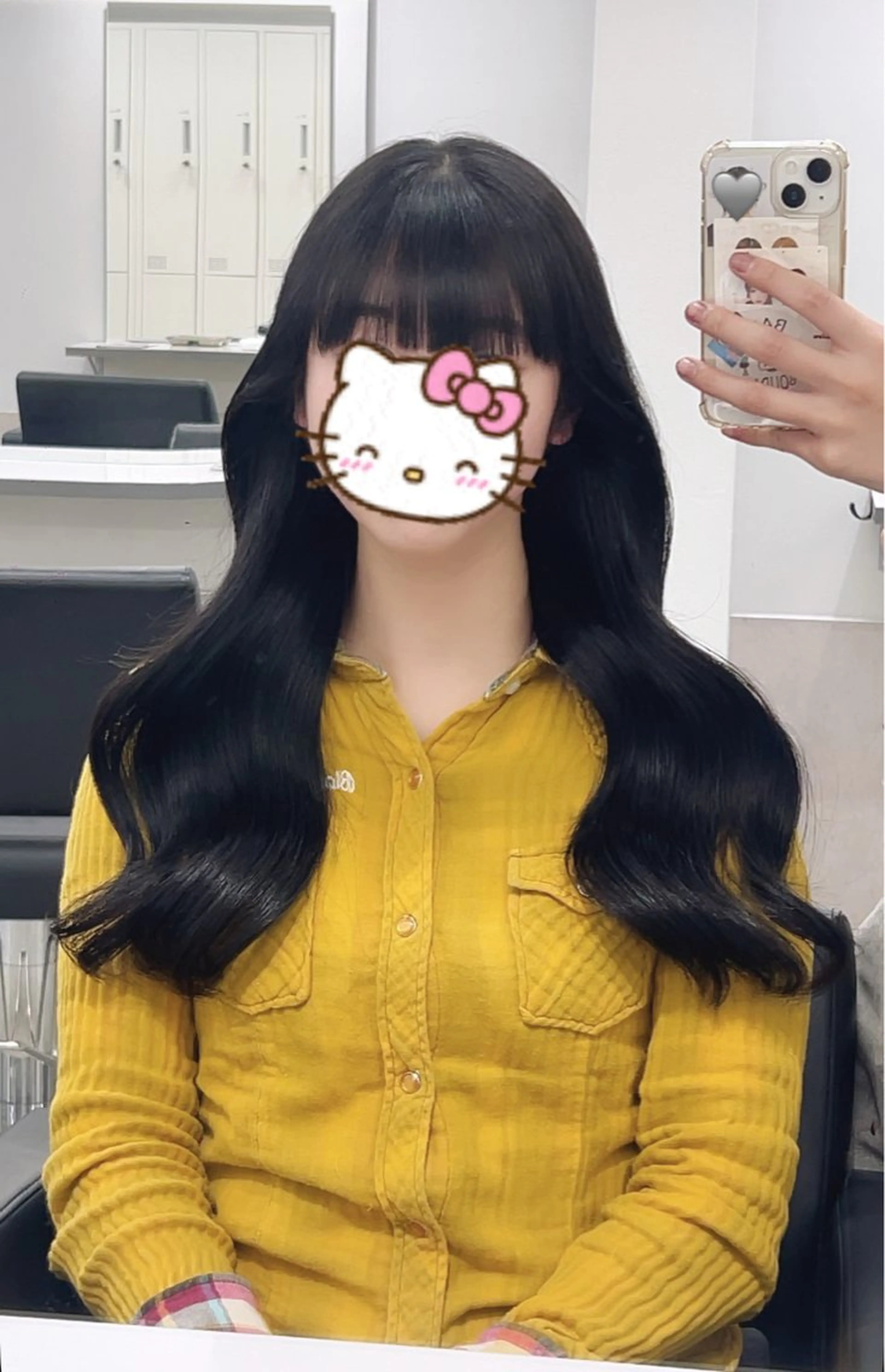 ロング 韓国風ヘア GiseL さあや博多ハイトーンのヘアスタイル