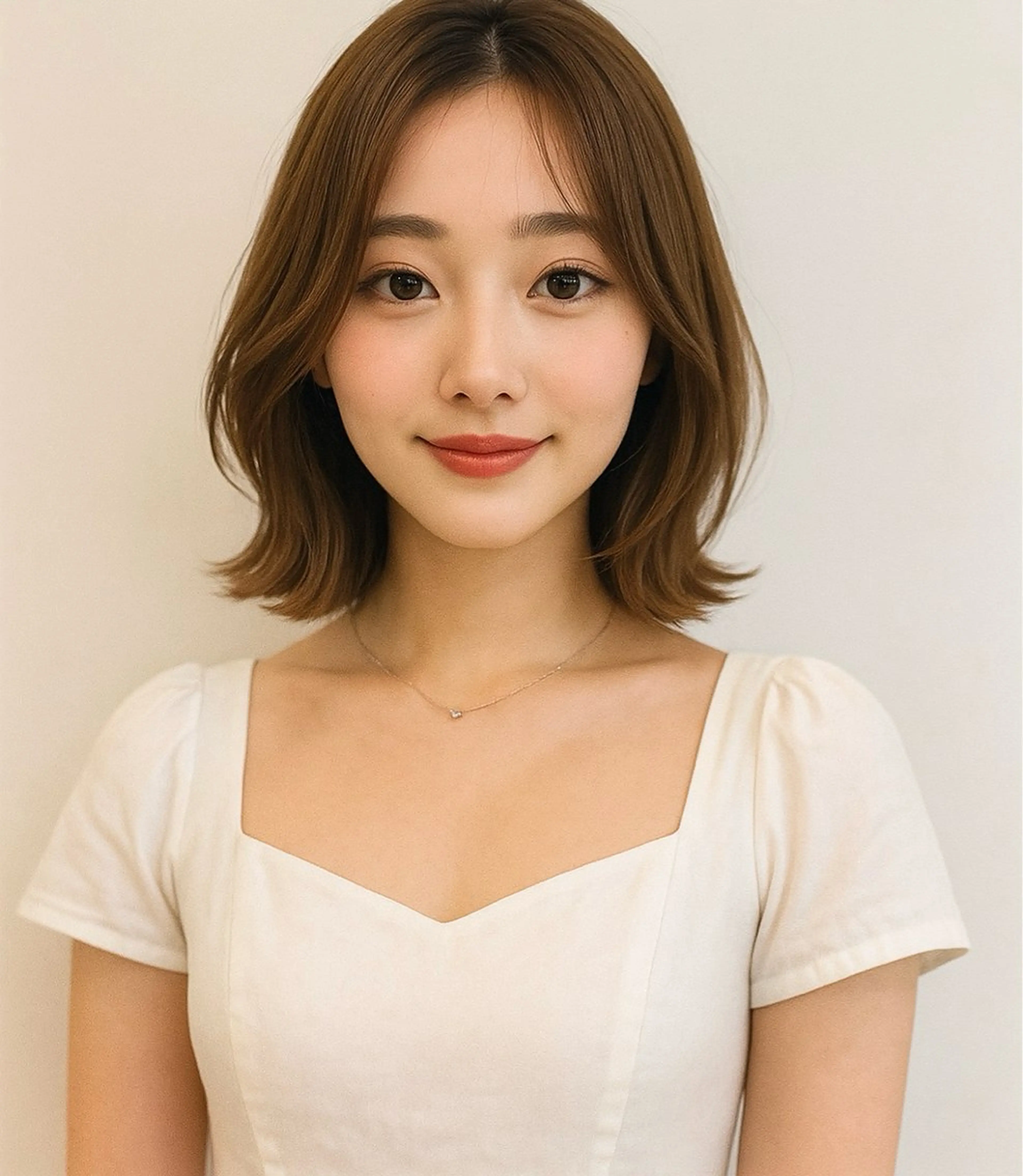 ミディアム 顔周りの似合わせ特化 井手麻梨栄のヘアスタイル