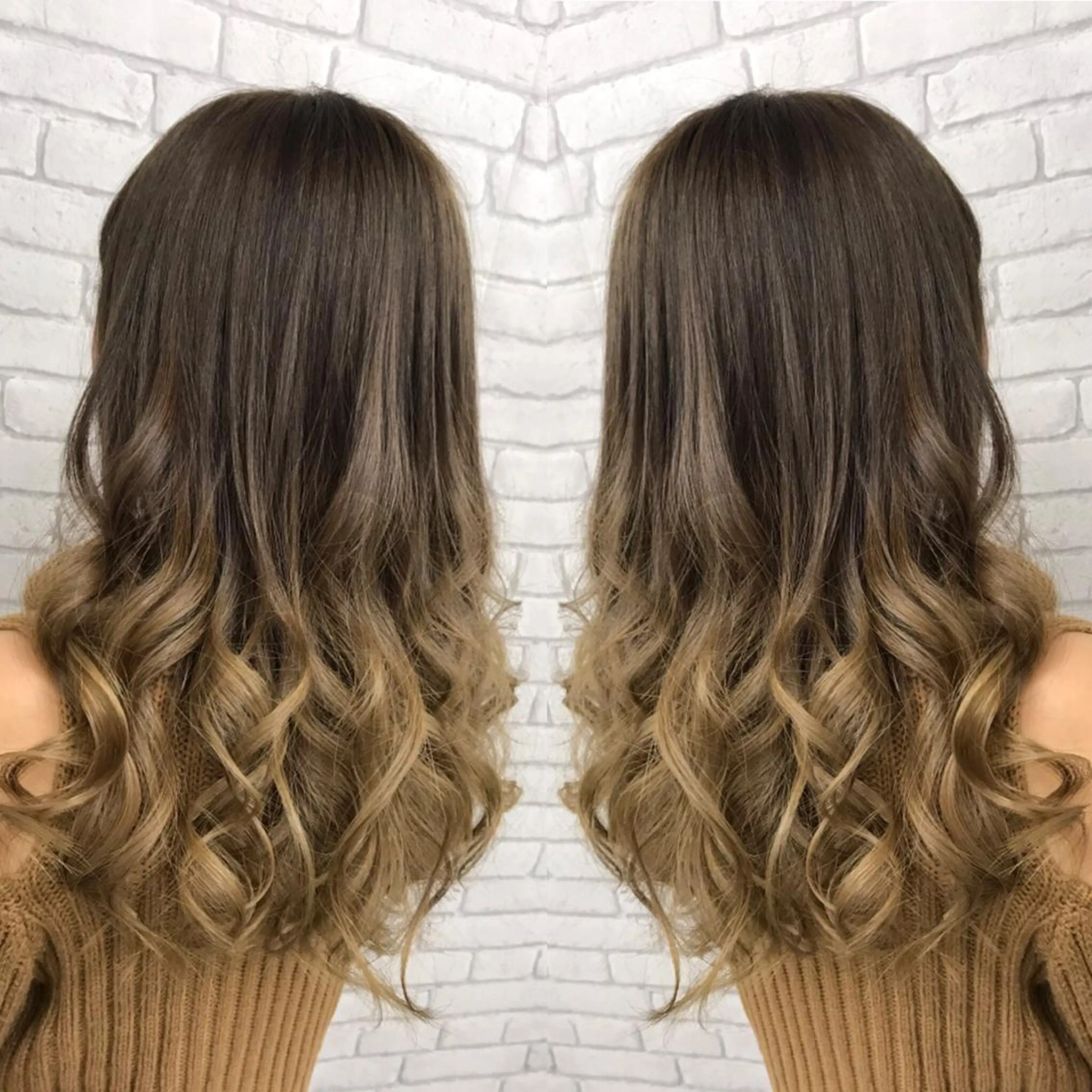 ロング カラー ヘアアレンジ ベージュカラー グラデーションカラー beauty salon　Atora所属・大賀 海夕の眉毛・アイブロウイメージ