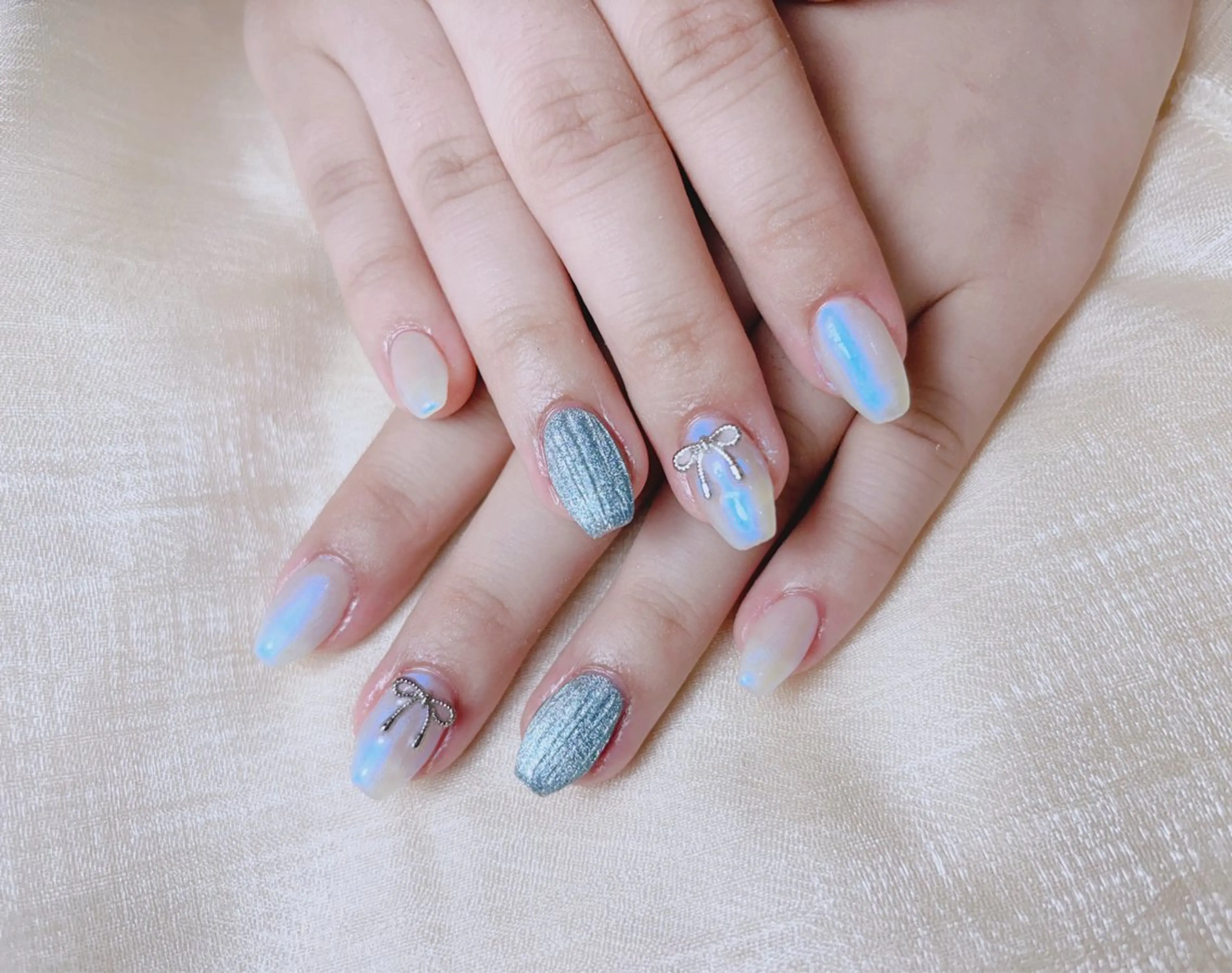 ネイル フットネイル H3 Nail Tsuki🦋💙のネイルデザイン