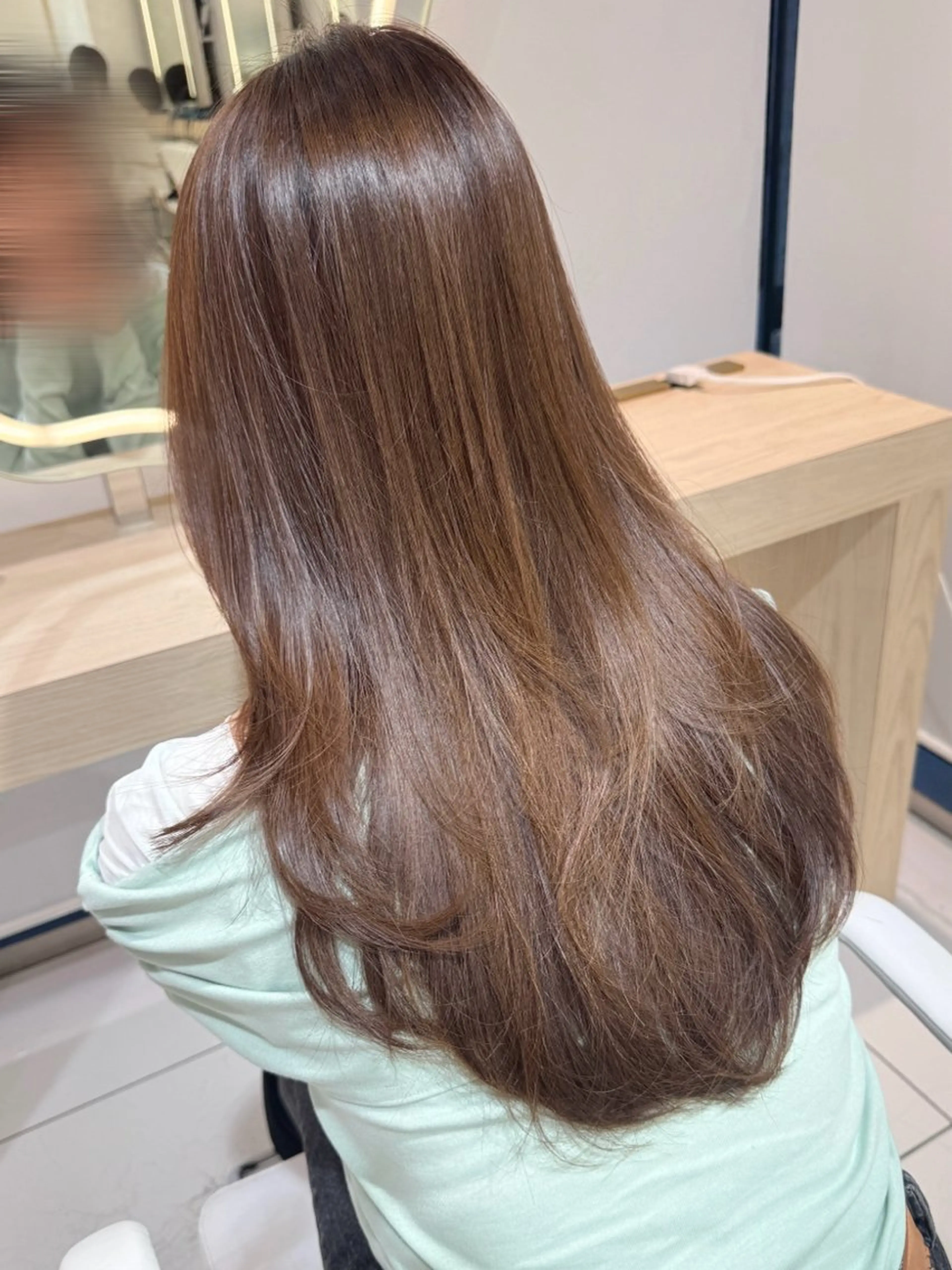 ロング カラー ベージュカラー ブリーチ ブラウンカラー ブラウンベージュ 透明感カラー カット ヘアカラー トリートメント 透明感カラー/ゆな 🎀のヘアスタイル