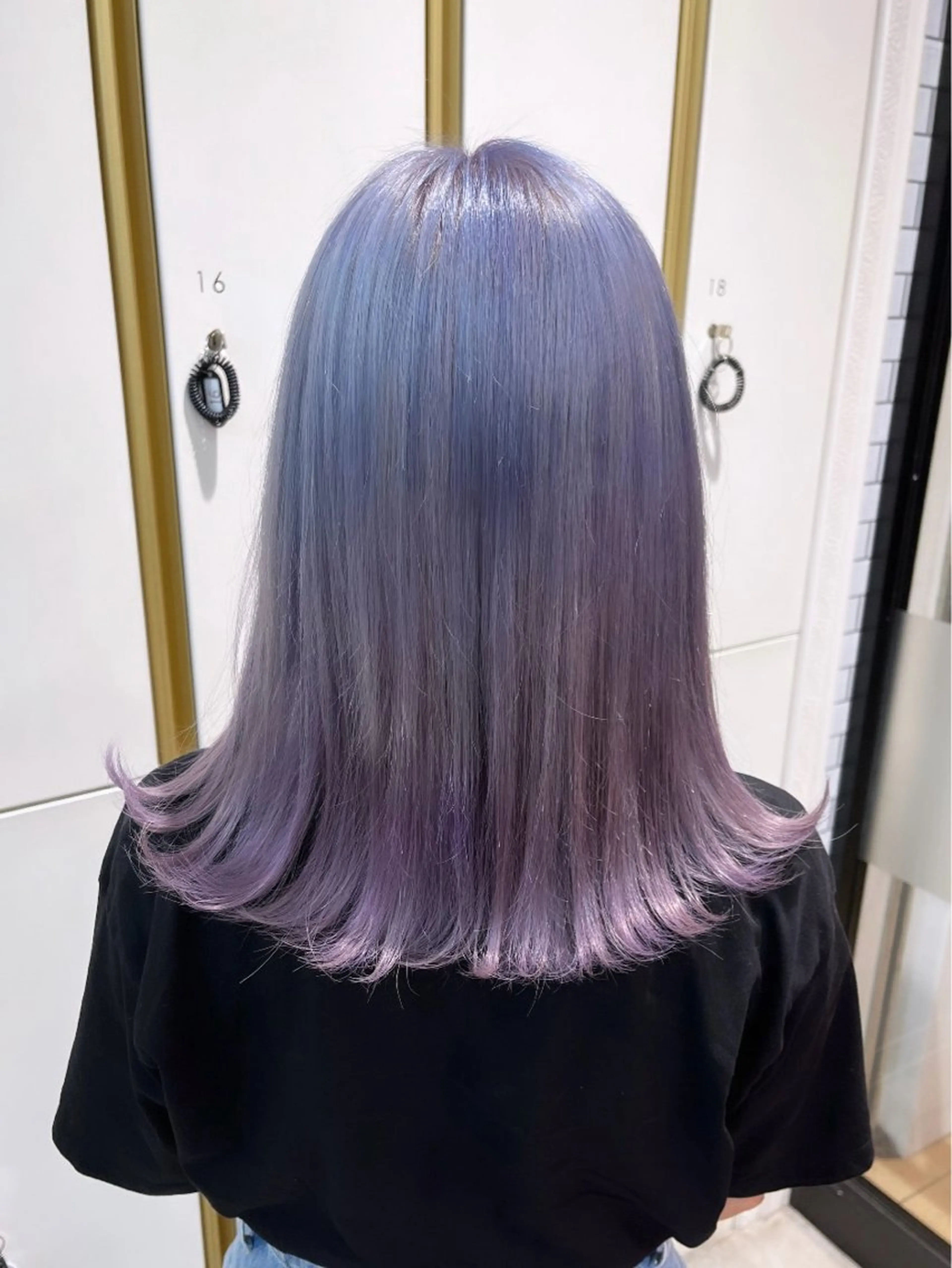 カラー ブリーチ ブルーカラー ブルーラベンダー ラベンダーカラー ミユウ🌼ブリーチ / ダブルカラーのヘアスタイル