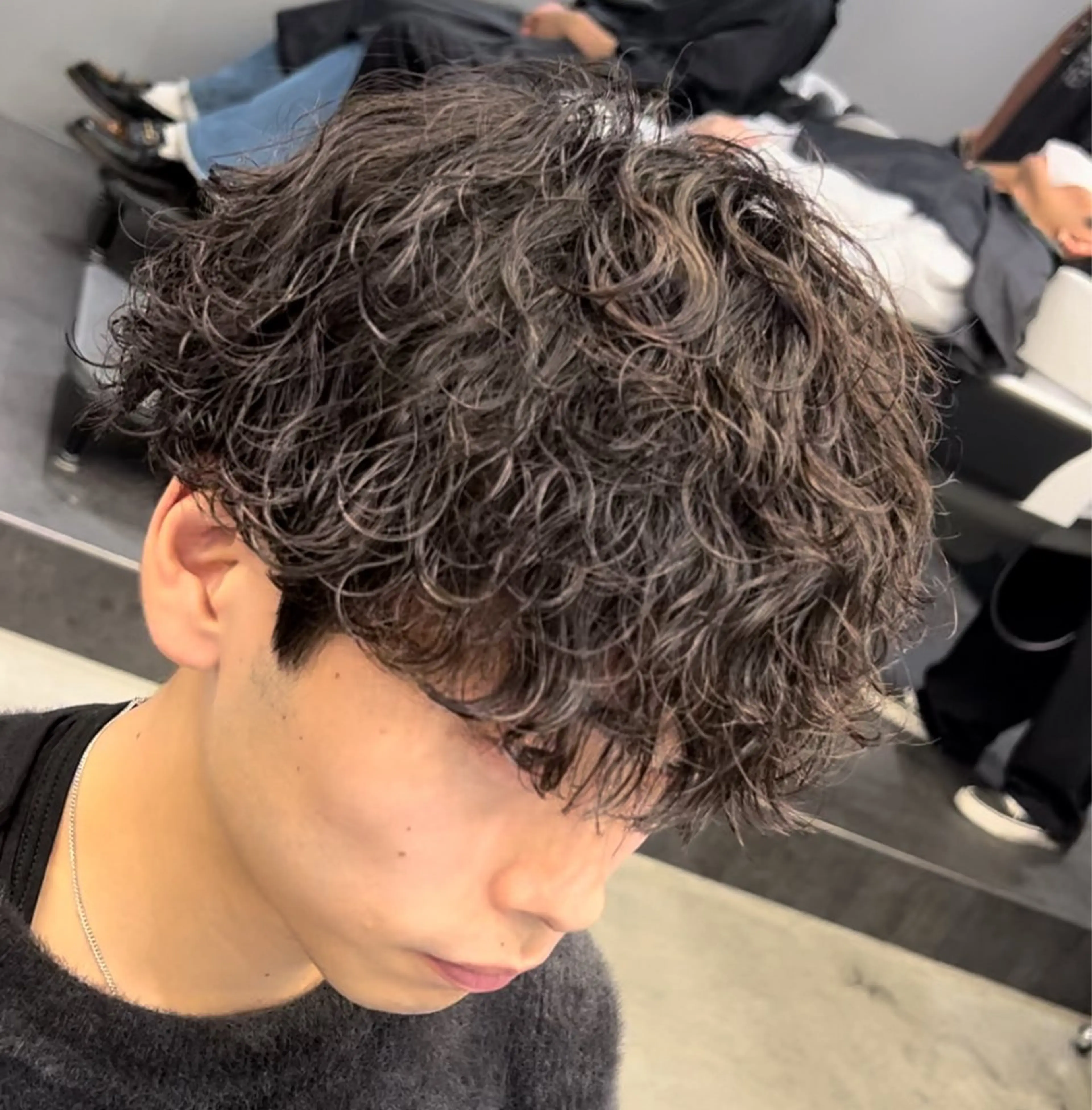 ショート パーマ メンズ 刈り上げ 波巻きパーマ 松下 友希 【fifth】のヘアスタイル