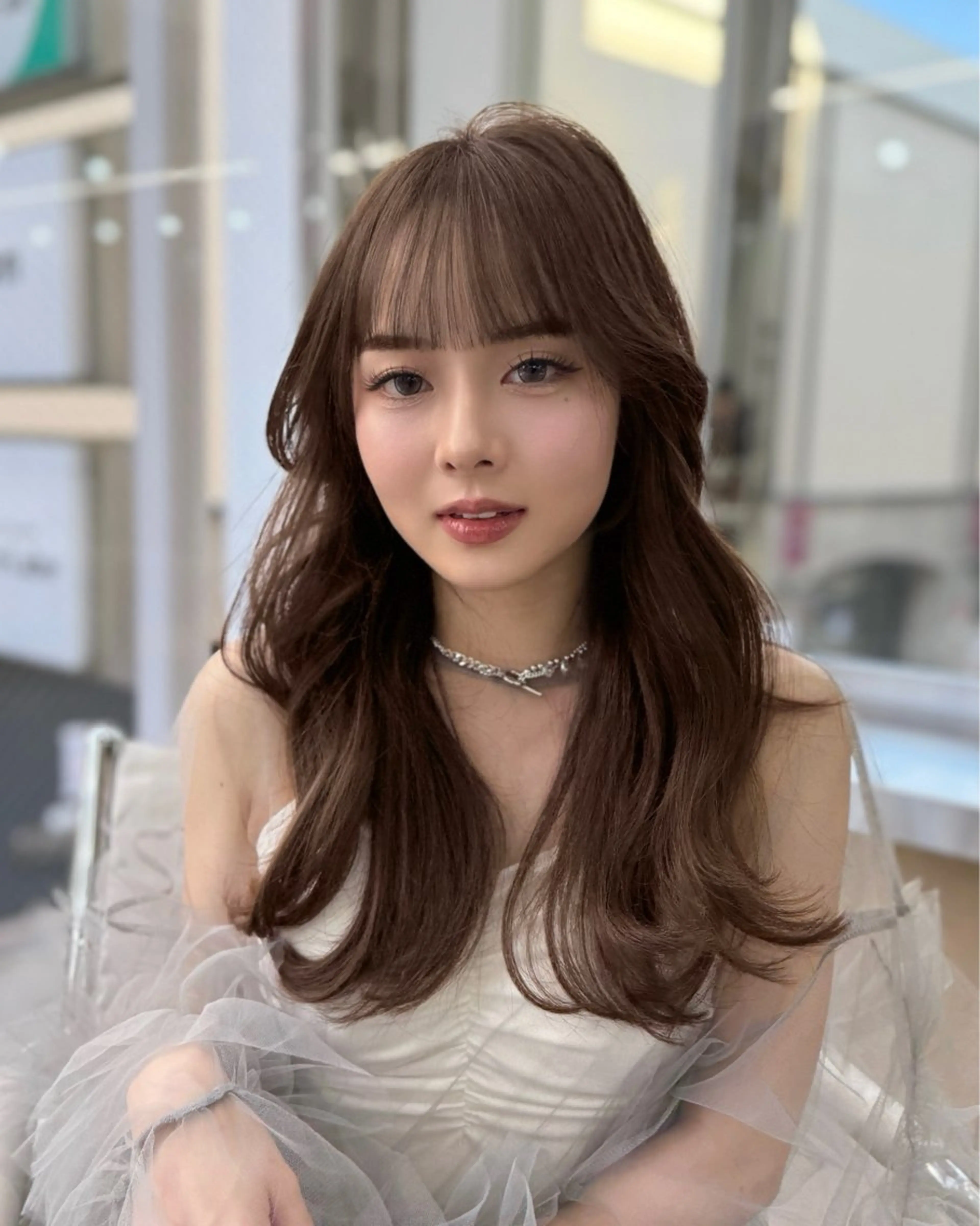 ロング カラー くびれヘア 韓国風ヘア レイヤーカット カット ヘアカラー トリートメント 顔まわり職人🇰🇷 韓国ヘア/KAITOのヘアスタイル