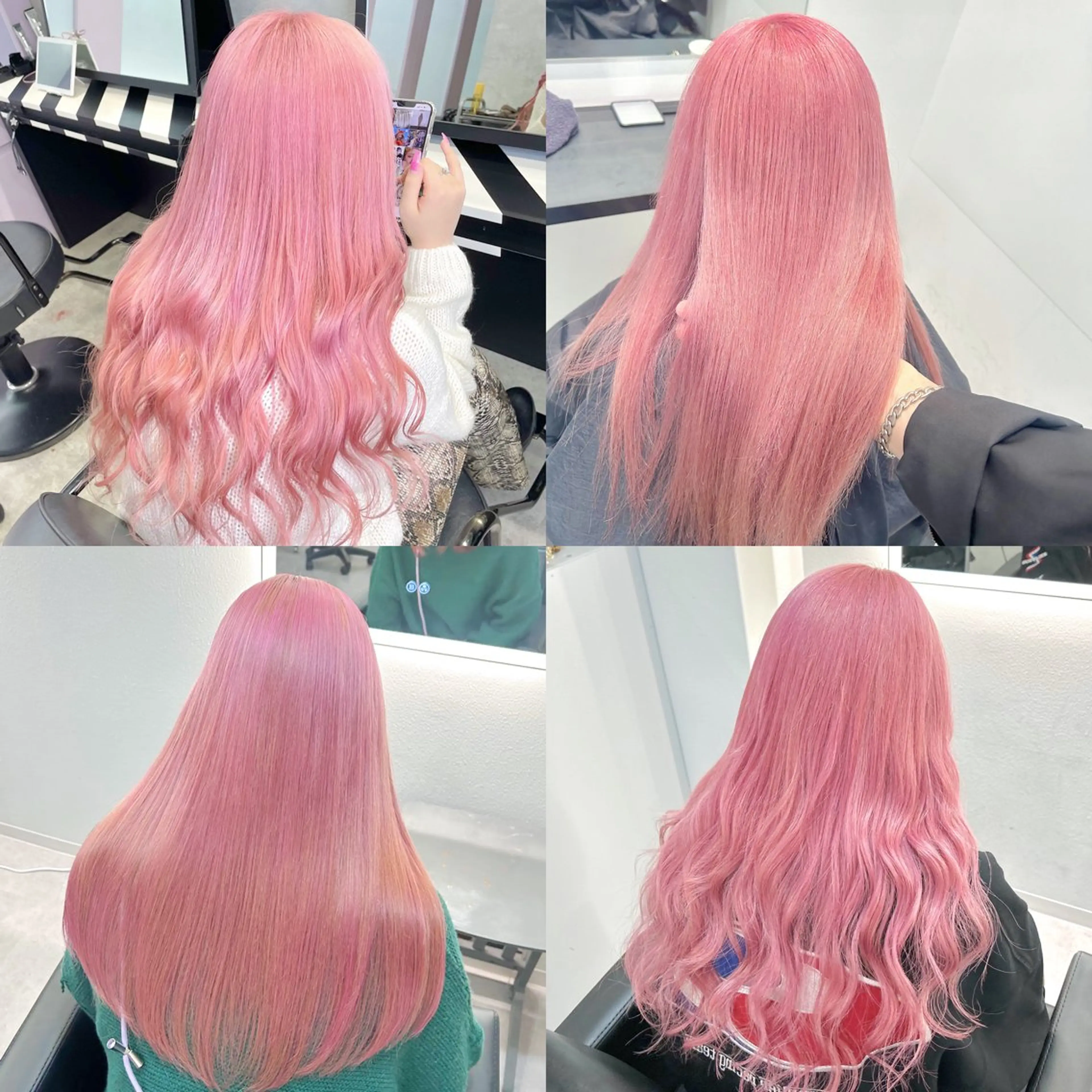 ロング カラー ピンクカラー ヘアカラー トリートメント Cielroシェイロ所属・ブリーチ&エクステ 🥀ケアカラー特化のヘアスタイル