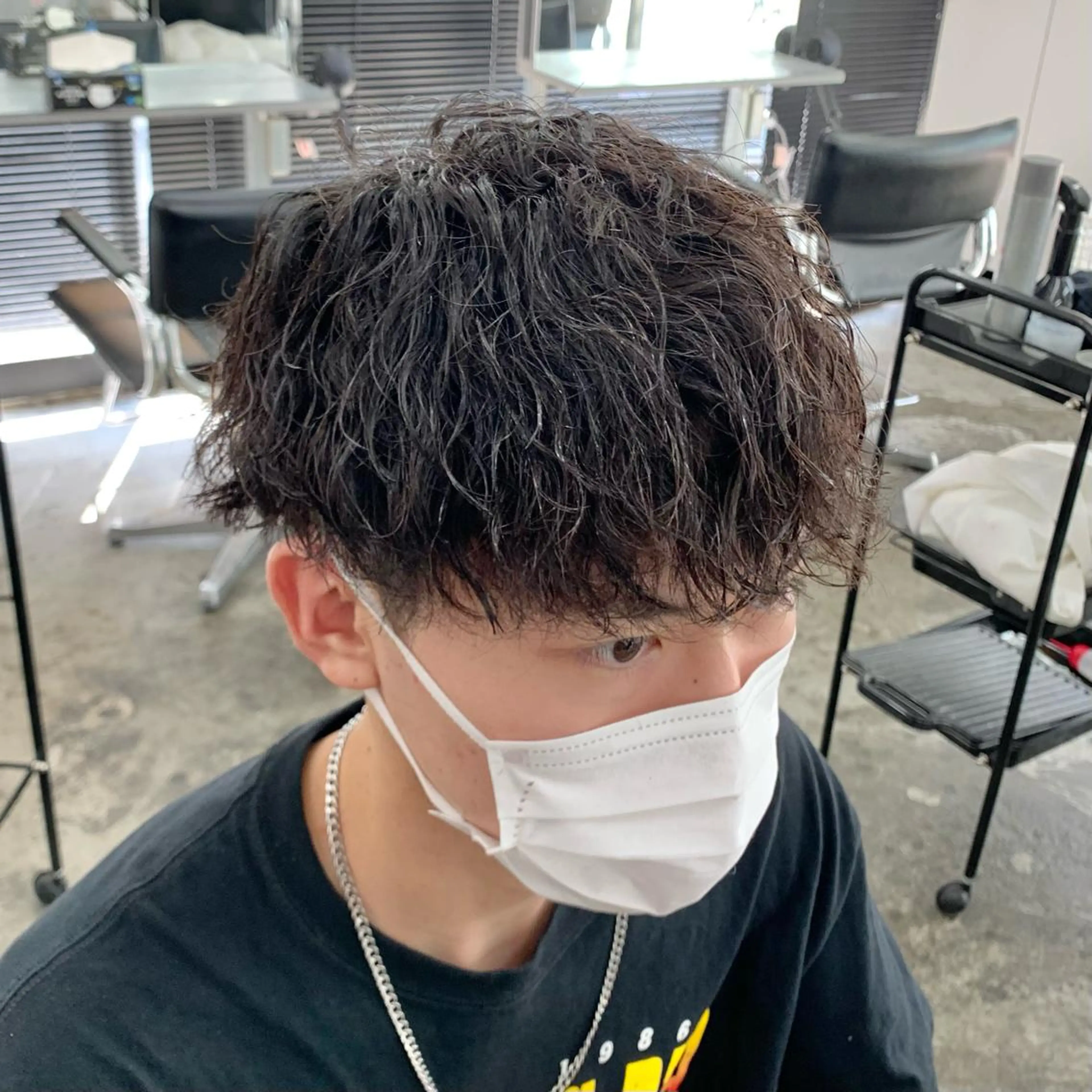 ショート パーマ メンズ カット パーマ メンズ特化美容師/ 藤戸 椋のヘアスタイル