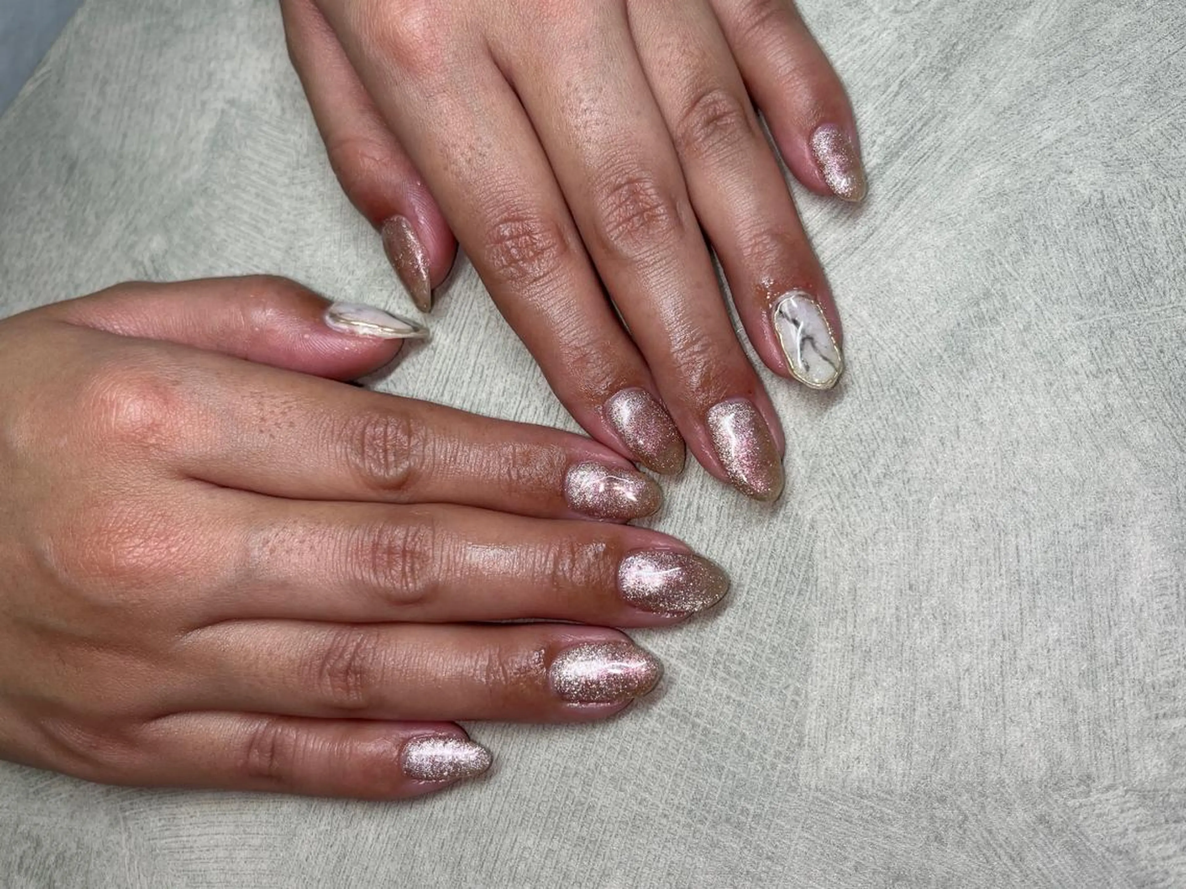 ネイル 大理石ネイル(マーブル) ハンドネイル MIKA ♡のネイルデザイン