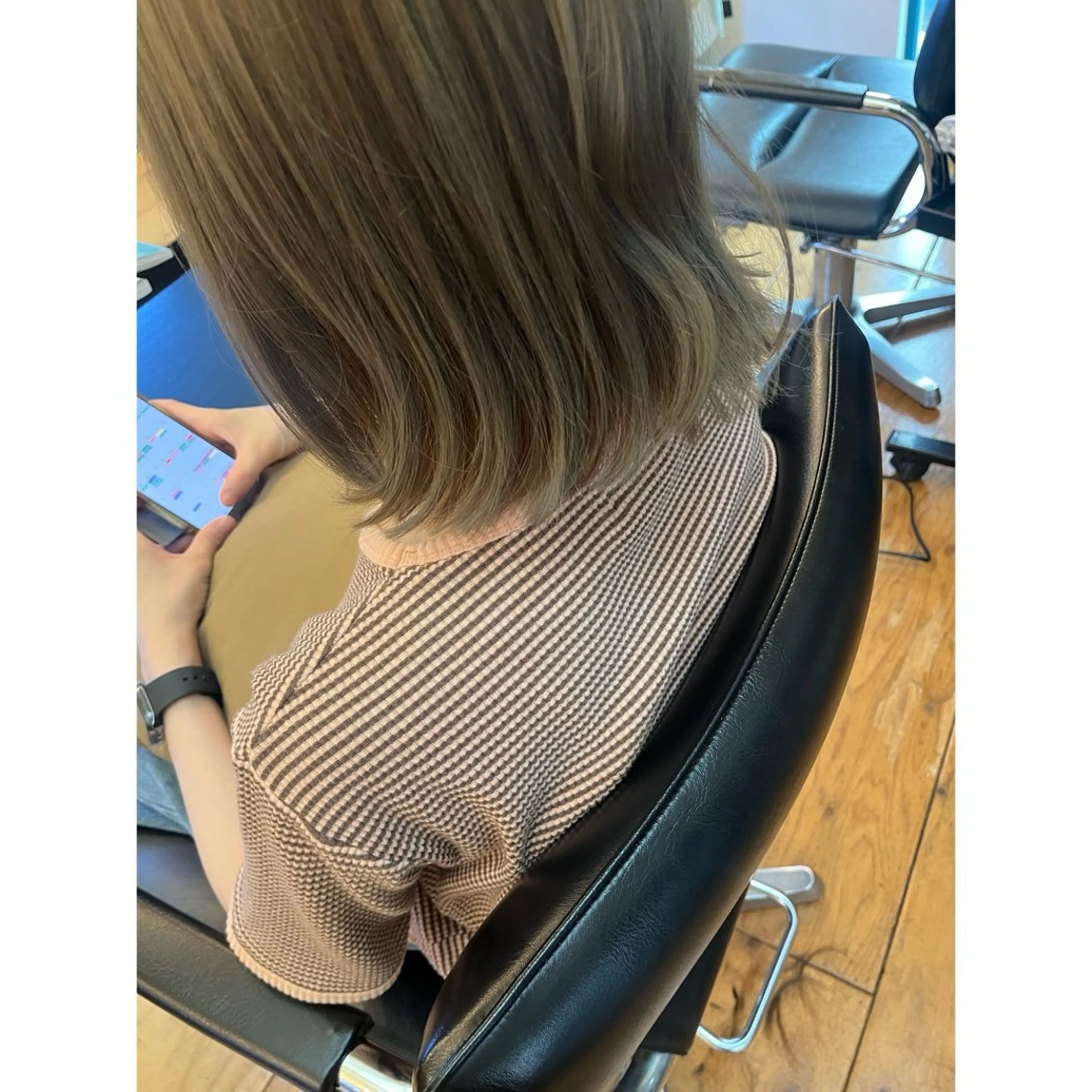 ミディアム カラー ミディアムパーマ ボブ 髪質改善 トリートメント Lagom(ラゴム) なかだのヘアスタイル