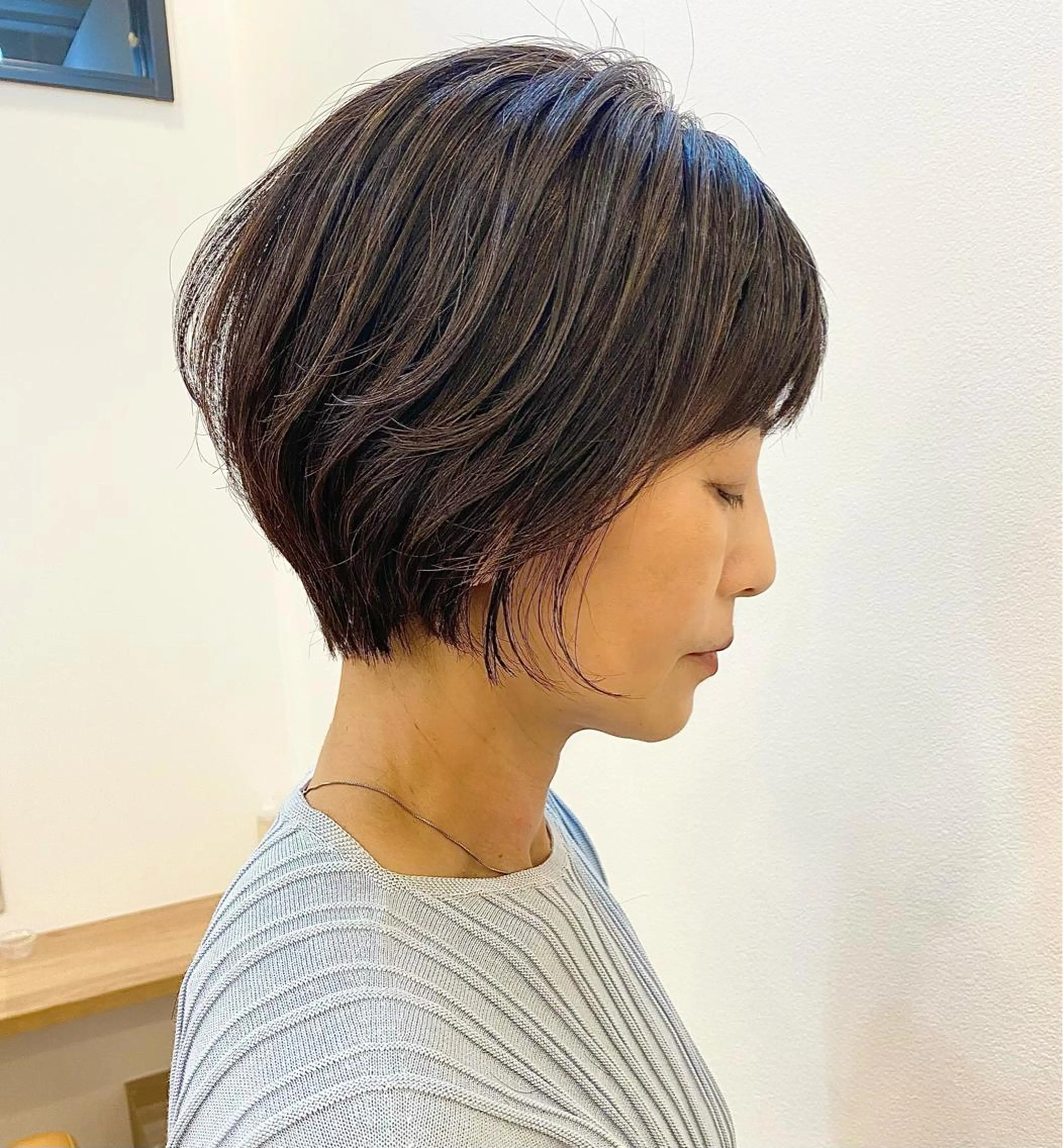 ショート くびれヘア ショートヘア カット ヘアカラー トリートメント 林 瑠夏のヘアスタイル