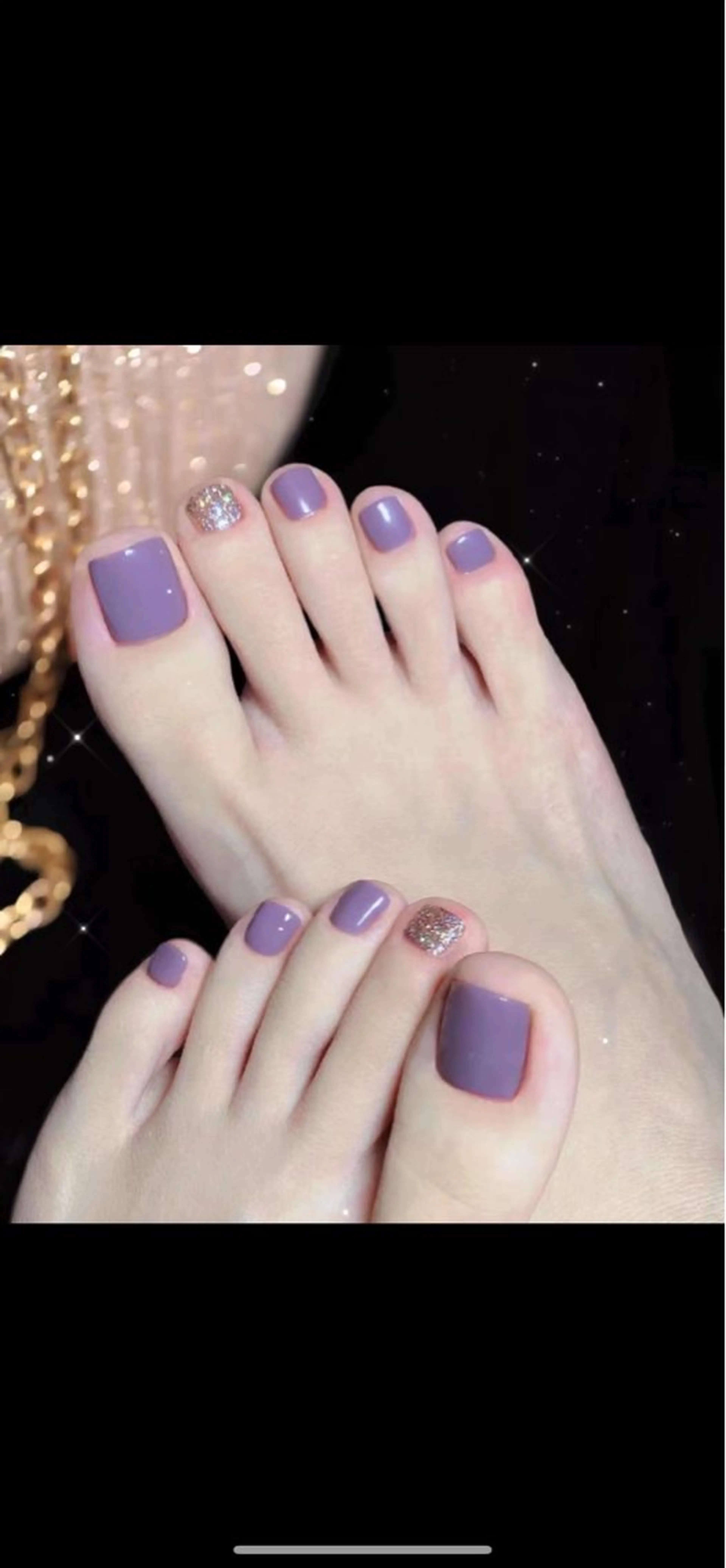 フットネイルワンカラー（300色あり、マグネット、ラメもOK）の写真