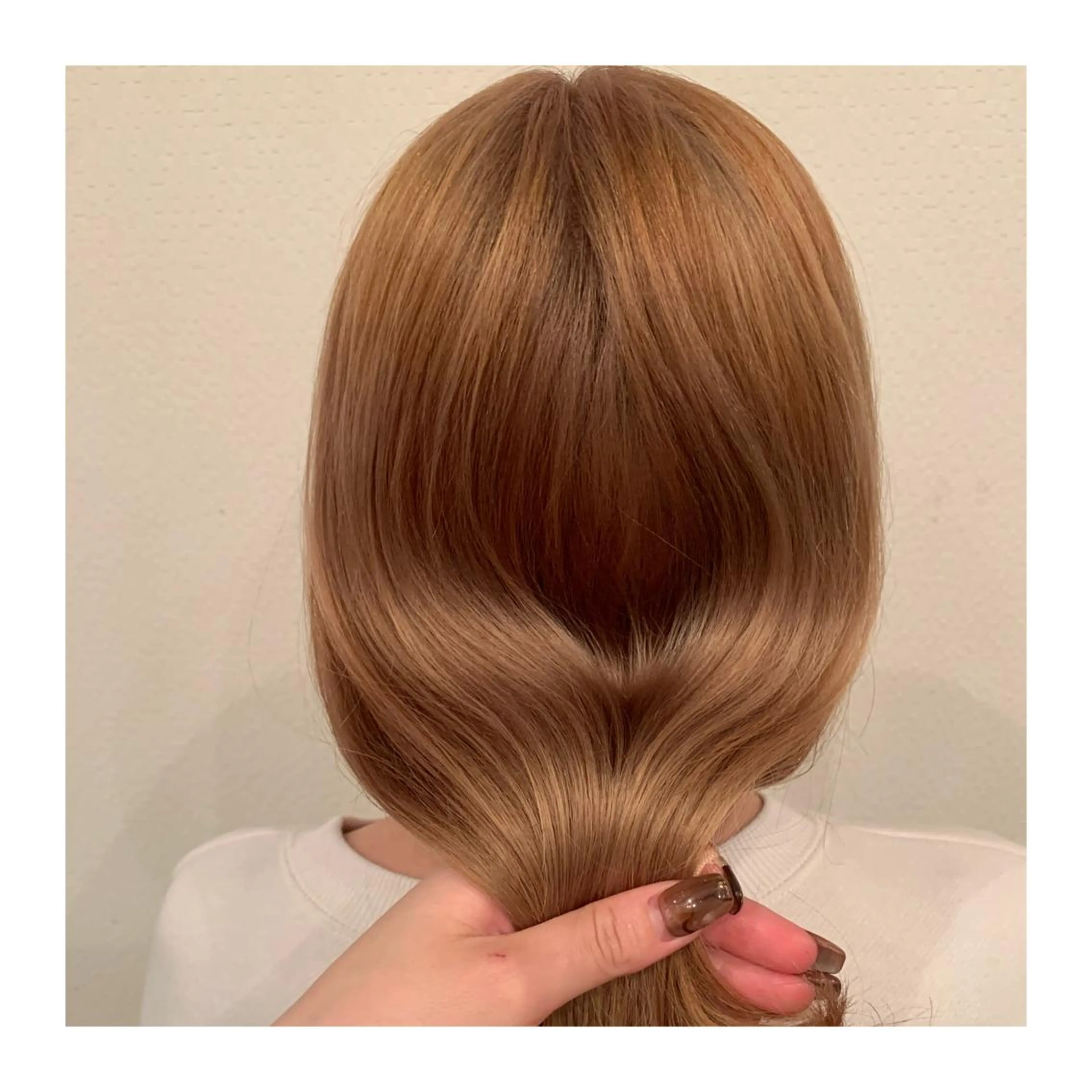 ロング カラー ヘアカラー トリートメント あべ ゆうかのヘアスタイル