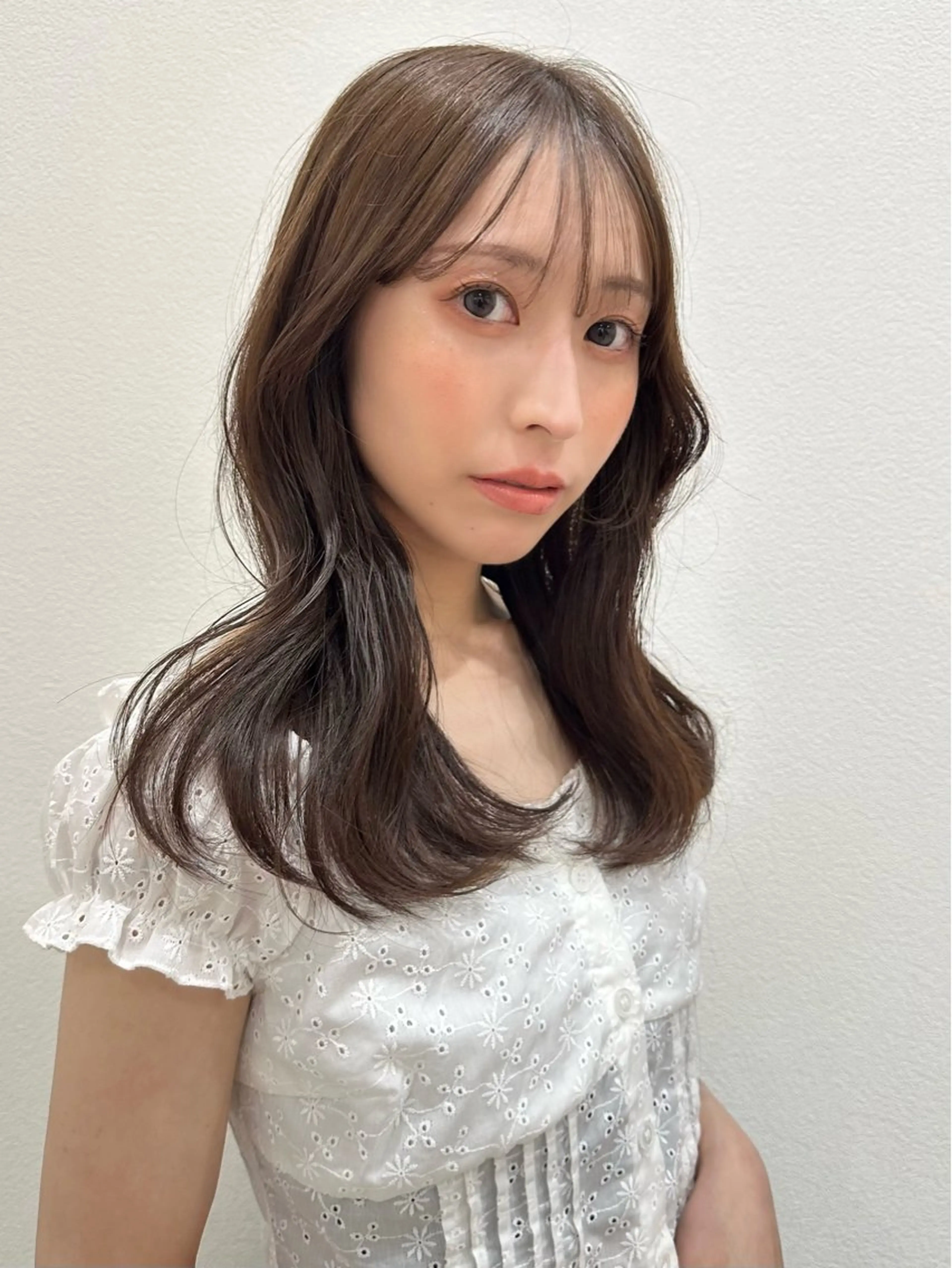 ミディアム カラー くびれヘア entality所属・mizuki  韓国 ヘア/髪質改善のヘアスタイル