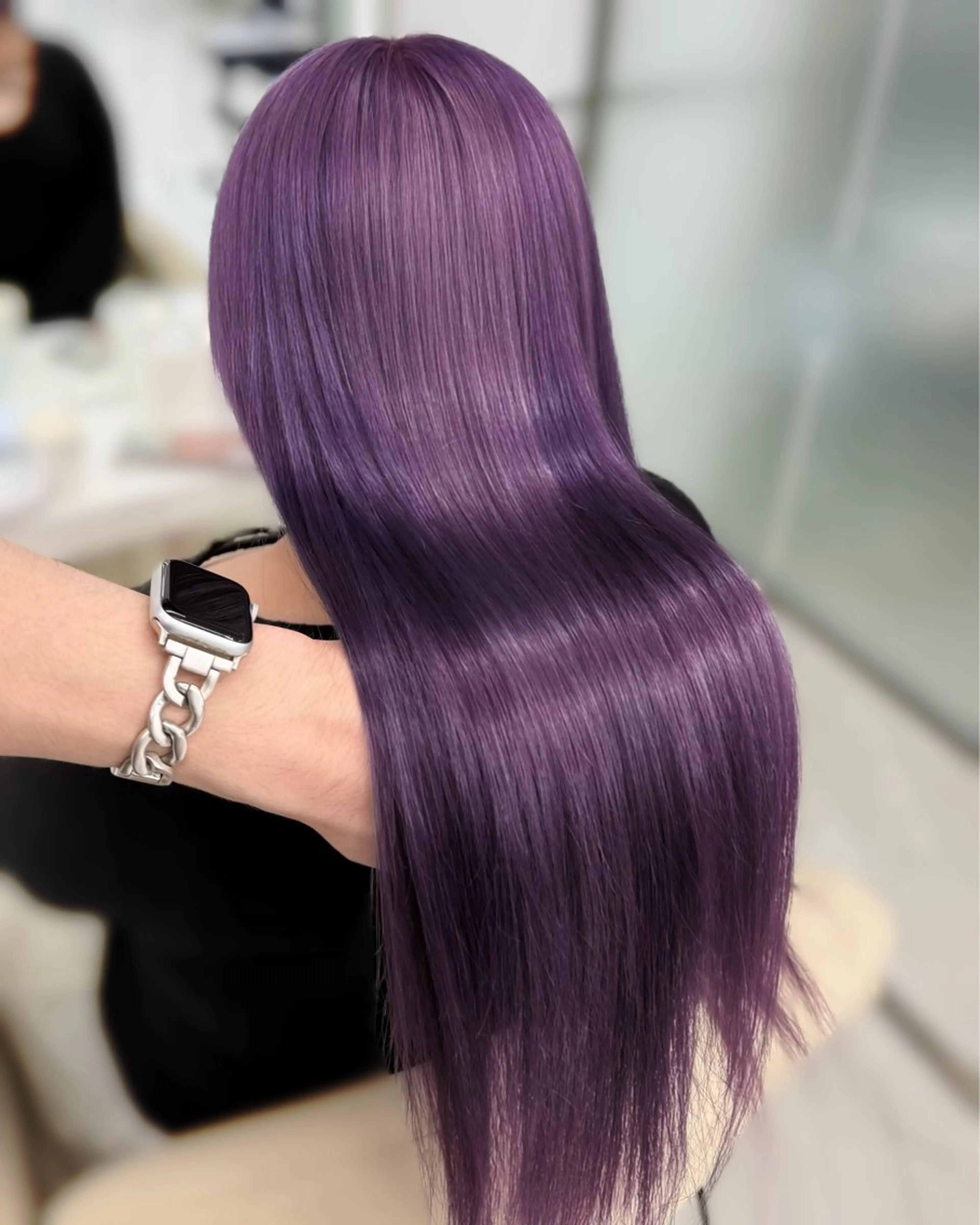 ロング カラー ラベンダーカラー 期間限定リタッチ 完全無料/佐々木夏泉のヘアスタイル