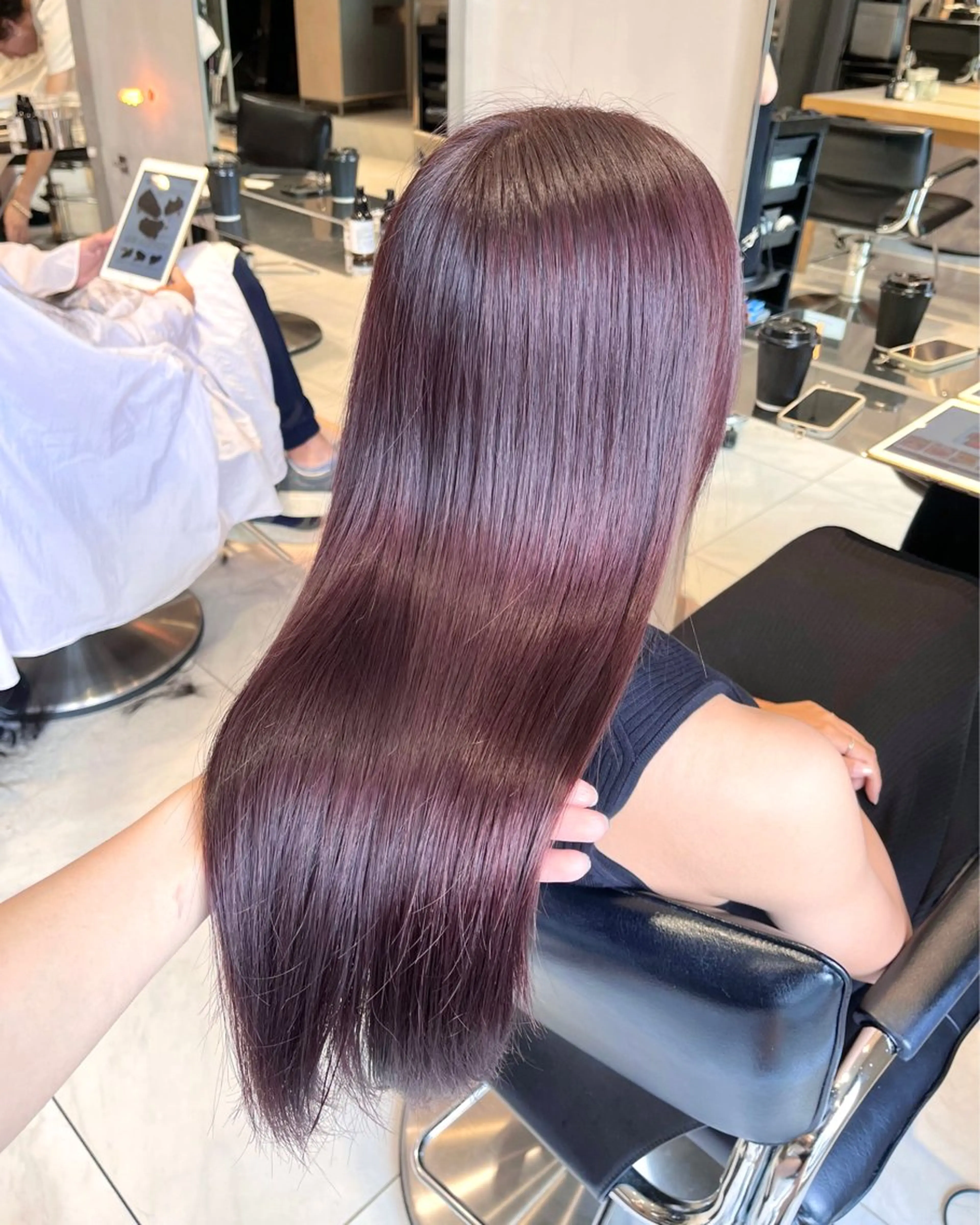 【🎀ほんのりピンクカラー🎀】Gallicaオリジナル髪質改善ダメージレス・ケアカラー➕spaシャンプーTR［暖色］の写真