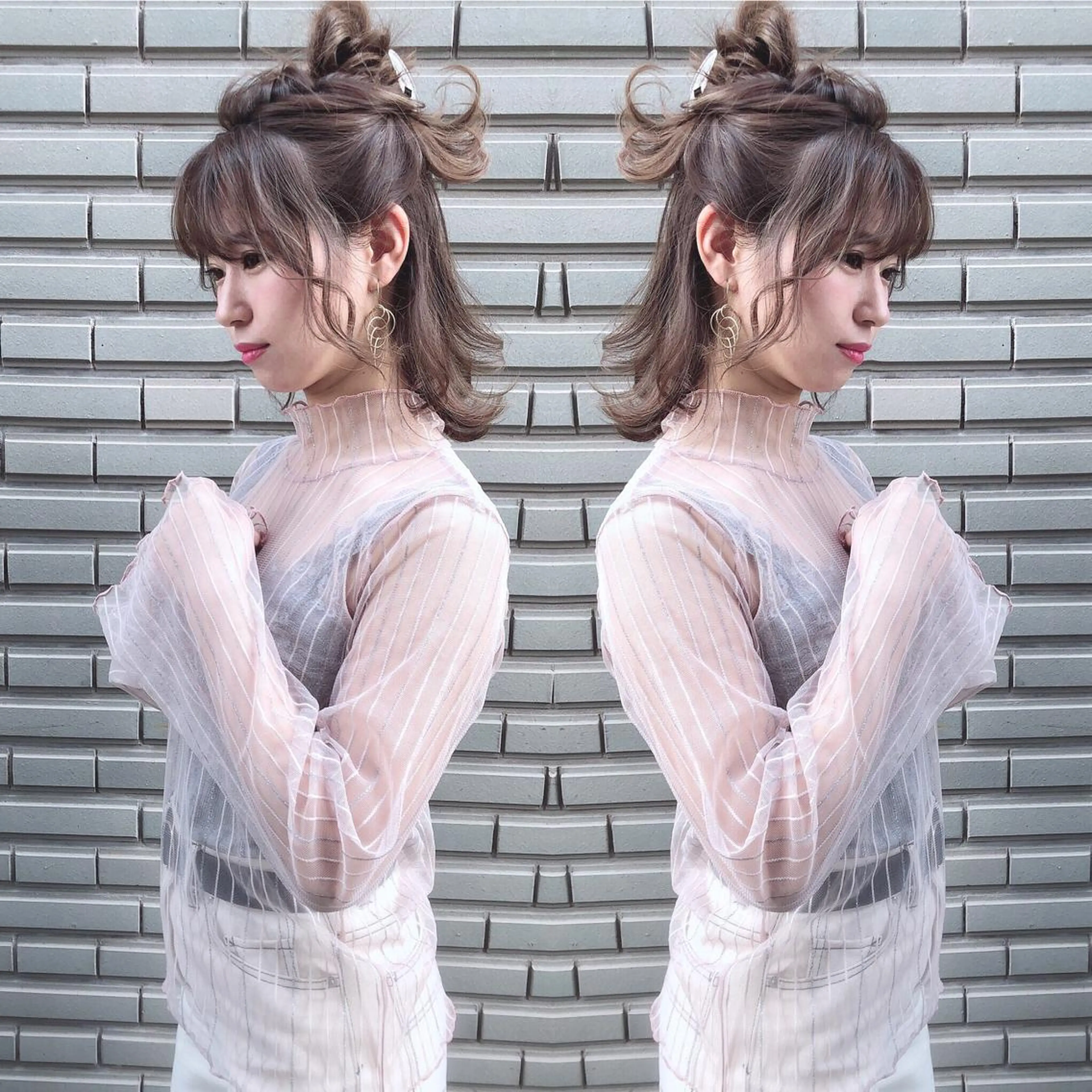 セミロング ヘアアレンジ omocha hair salon所属・大嶋 伸吾のヘアスタイル