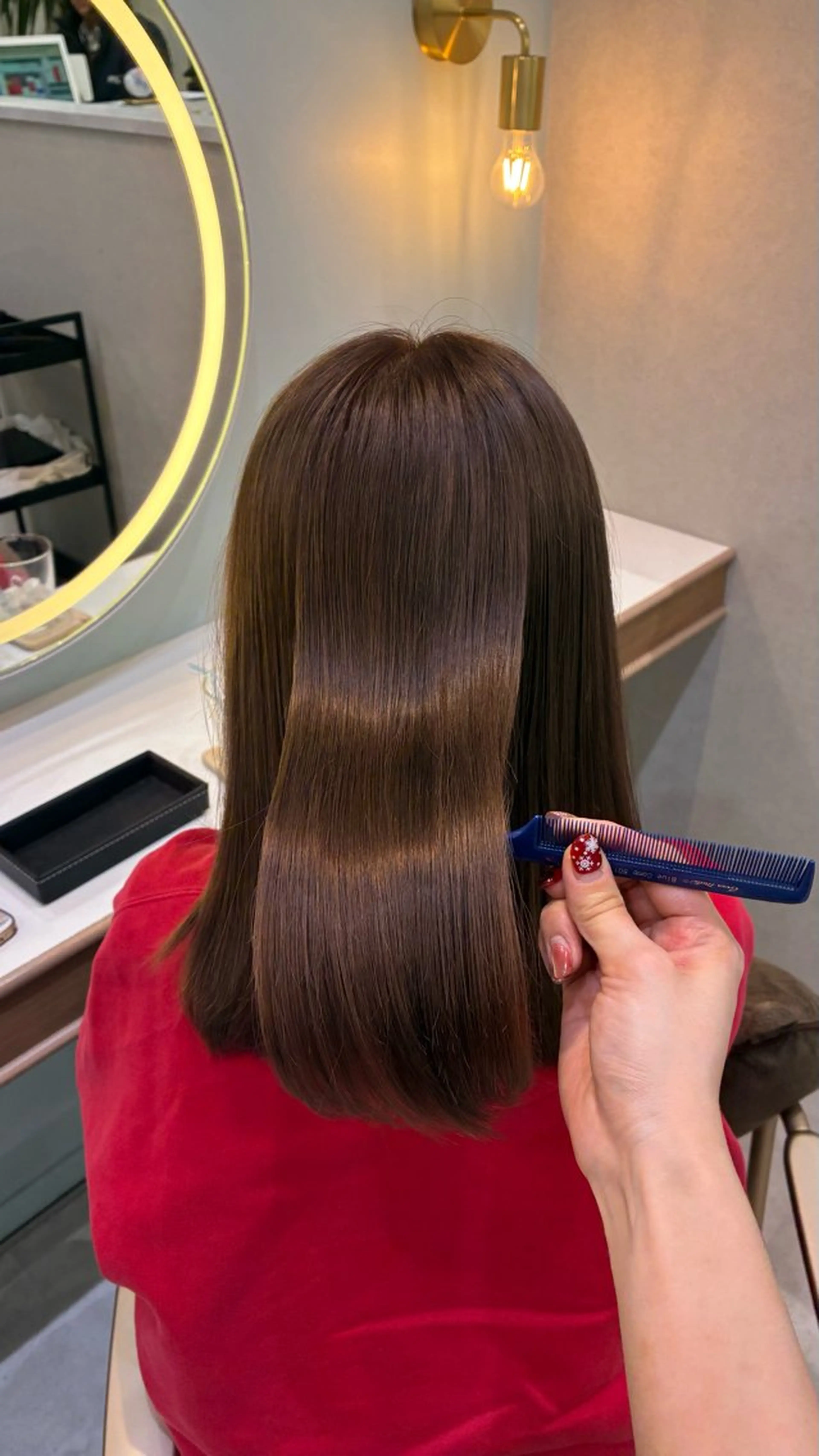 ミディアム カラー ヘアカラー トリートメント ハイトーン/韓国ヘア sena🩵のヘアスタイル