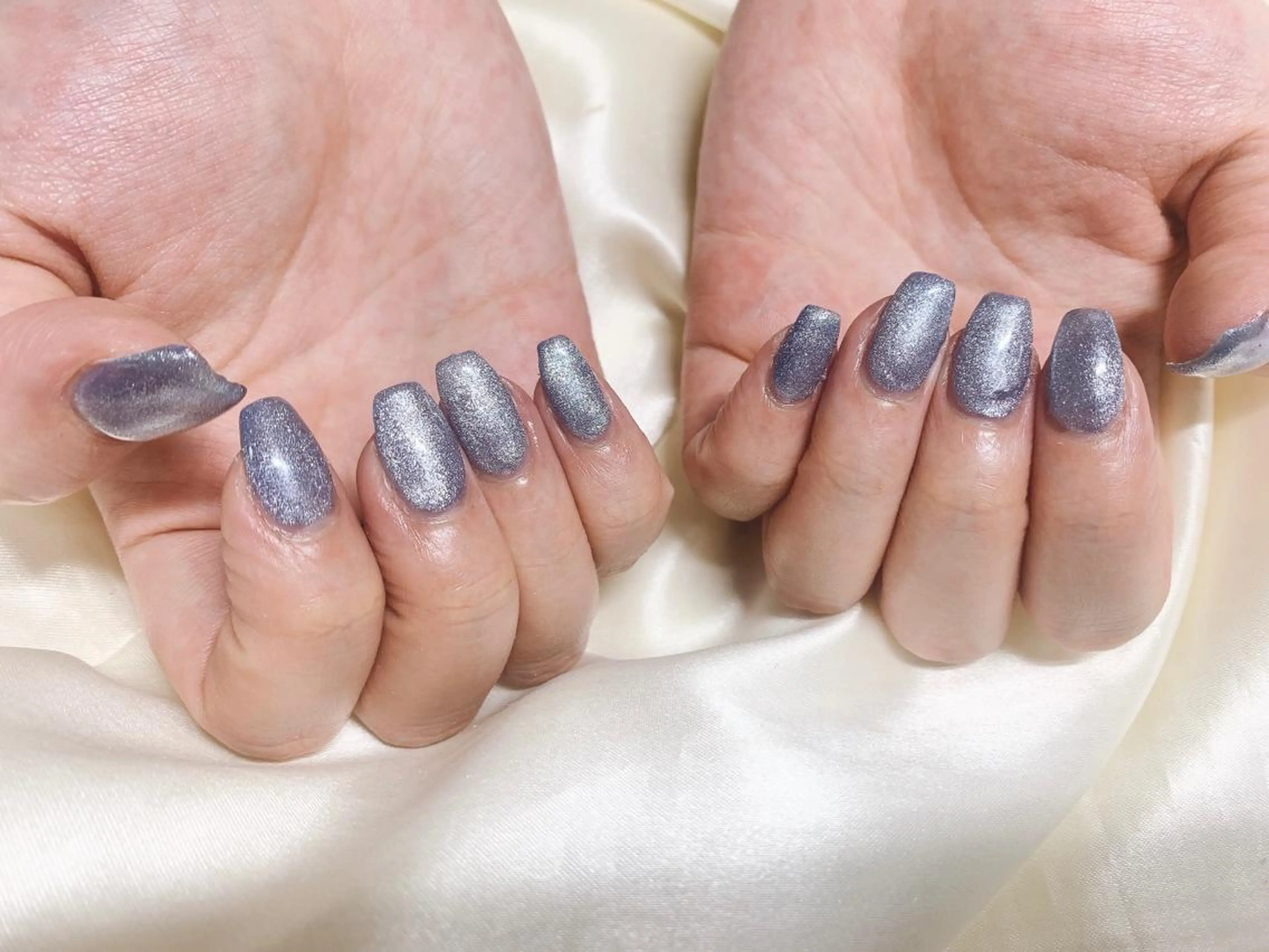 ネイル キラキラネイル マグネットネイル ハンドネイル Mogu nail 二子玉川のネイルデザイン