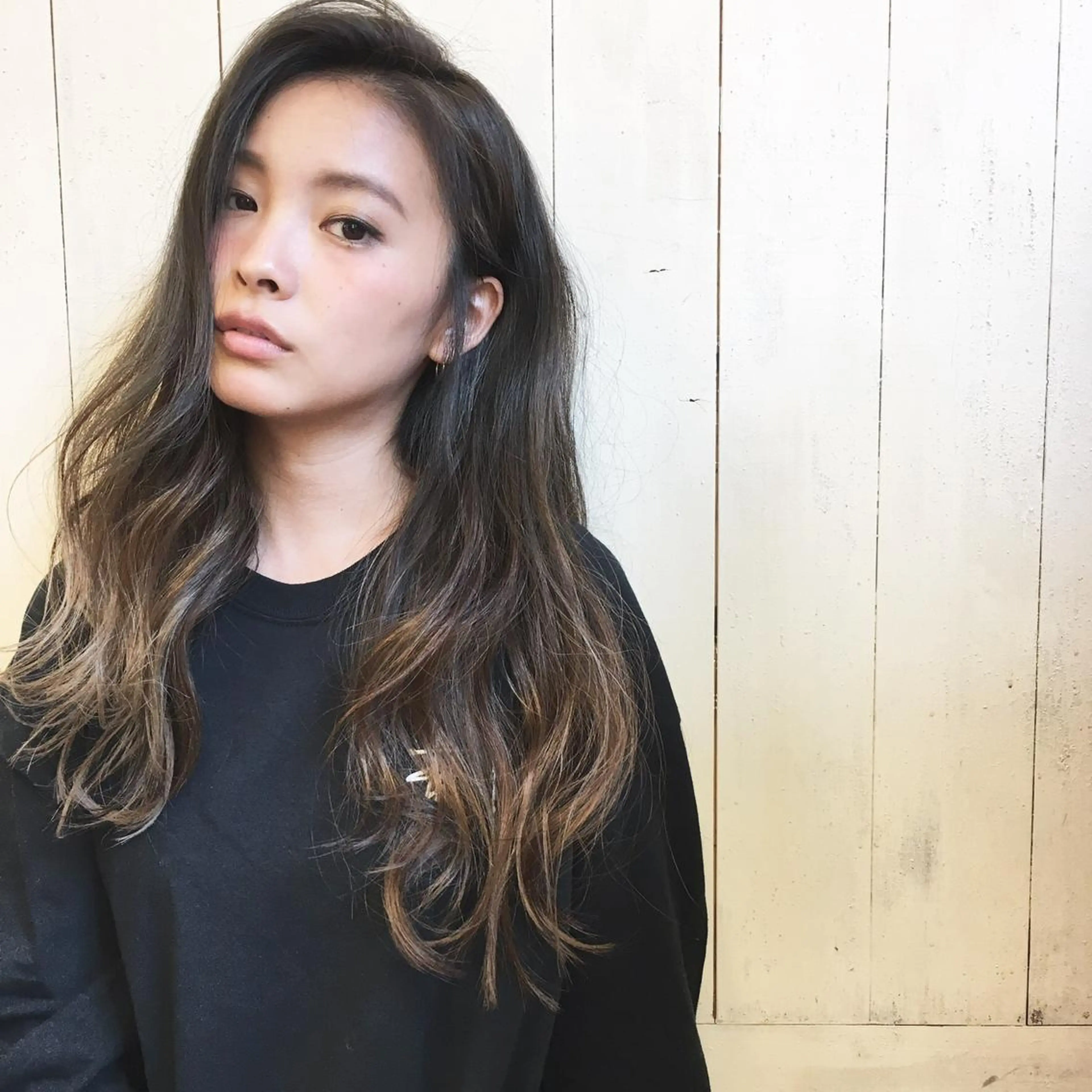 ロング カラー デザインカラー ハイライトカラー ハイライト トリートメント luve heart's And Be  minamisemba所属・脇坂 佳世の眉毛・アイブロウイメージ