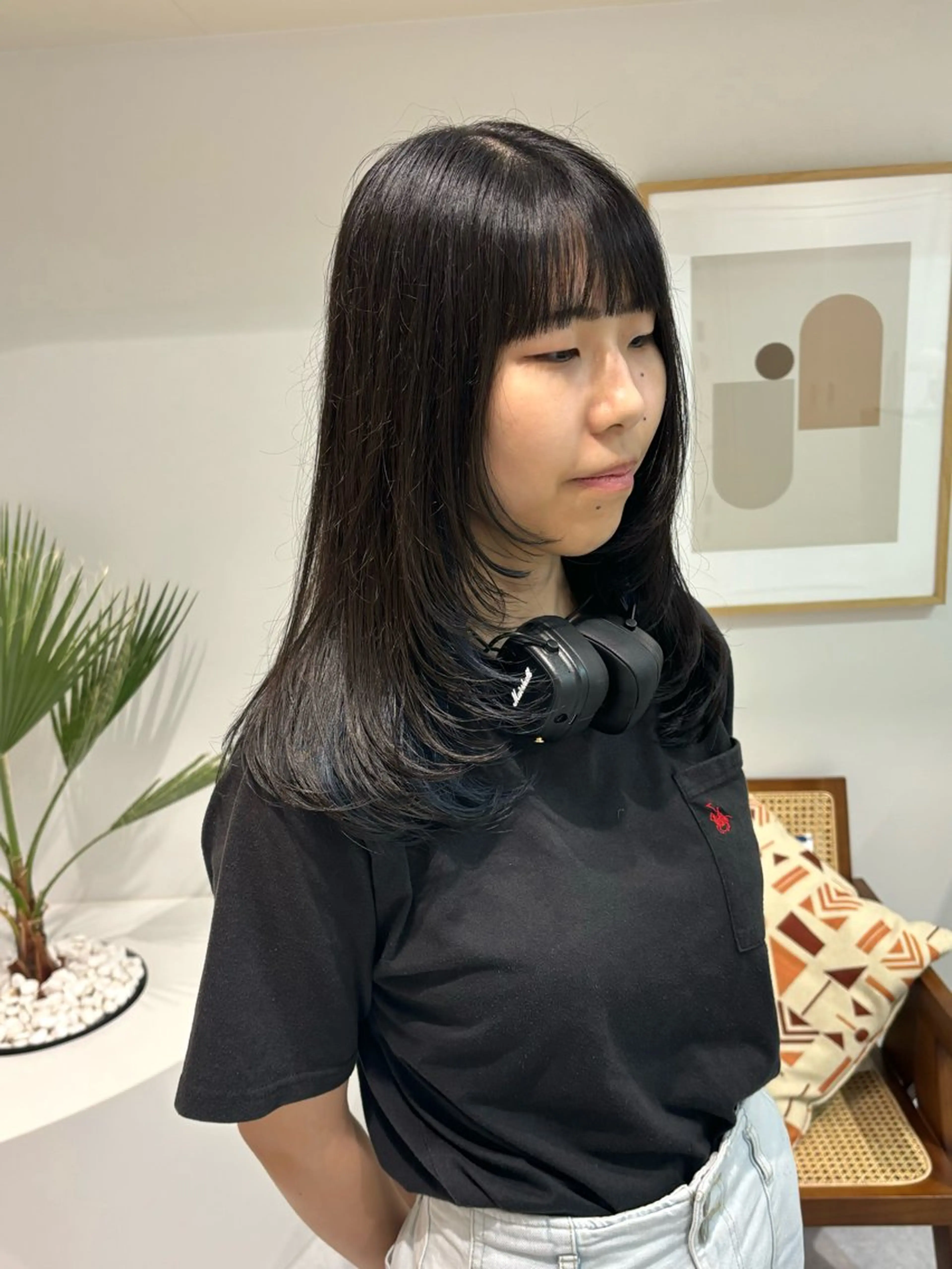 ミディアム カット 韓国レイヤー/ヘア カラー🎀ayamiのヘアスタイル