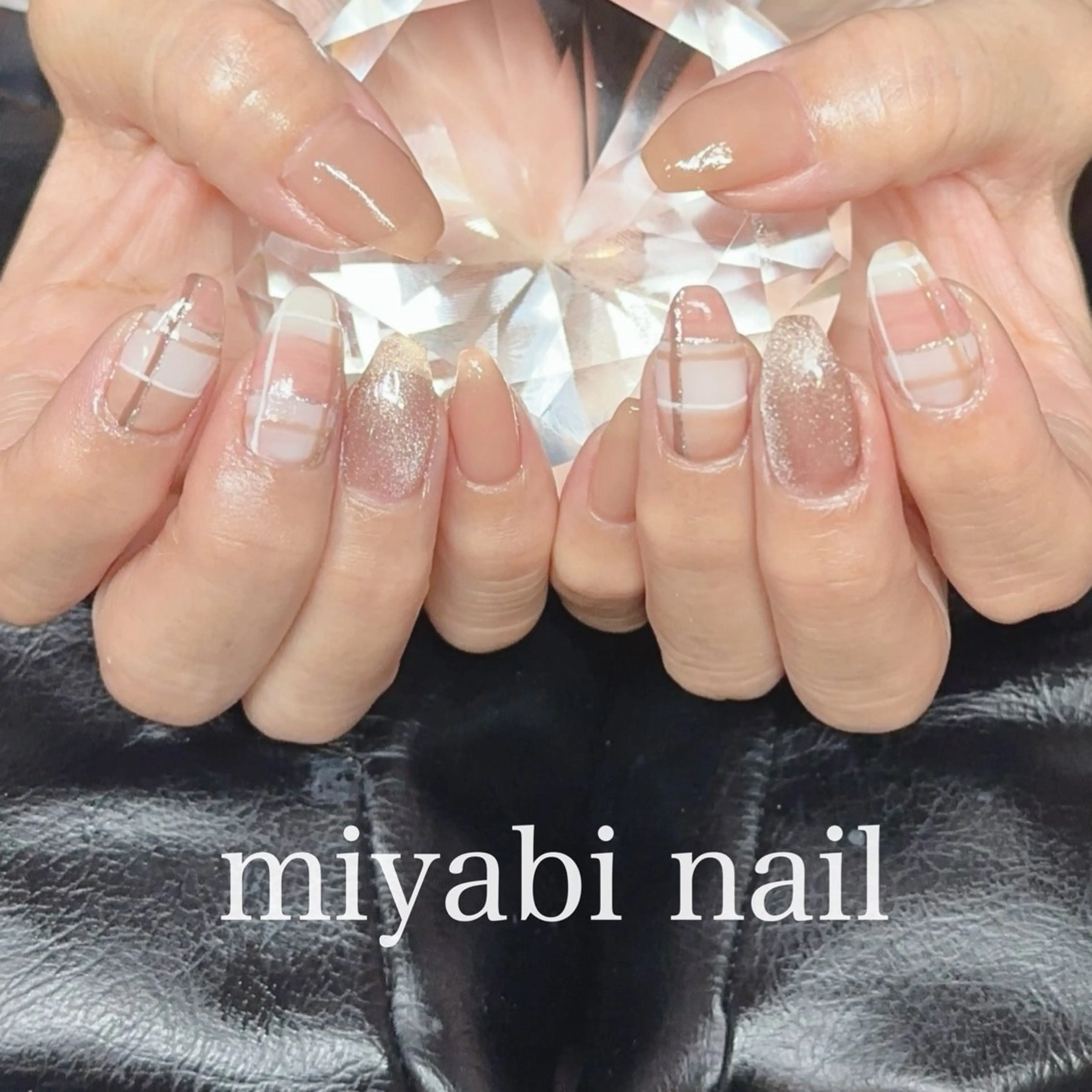 ネイル マグネットネイル 持ち込み シンプルネイル ハンドネイル miyabi nail 桂川駅近くのネイルデザイン