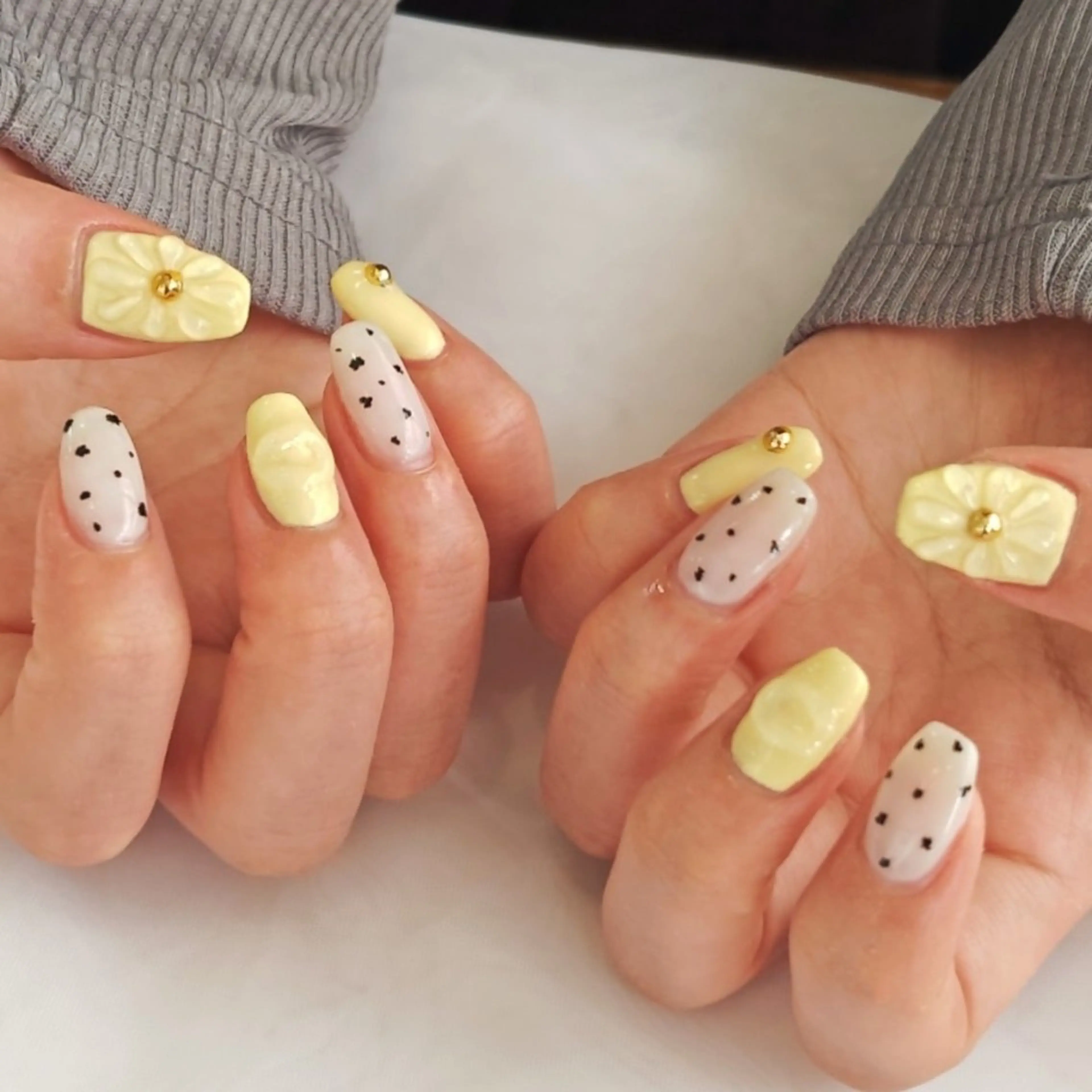 ネイル フラワーネイル パステルネイル ぷっくりネイル 春ネイル ハンドネイル felicita服部店所属・felicita fumi♡のネイルデザイン