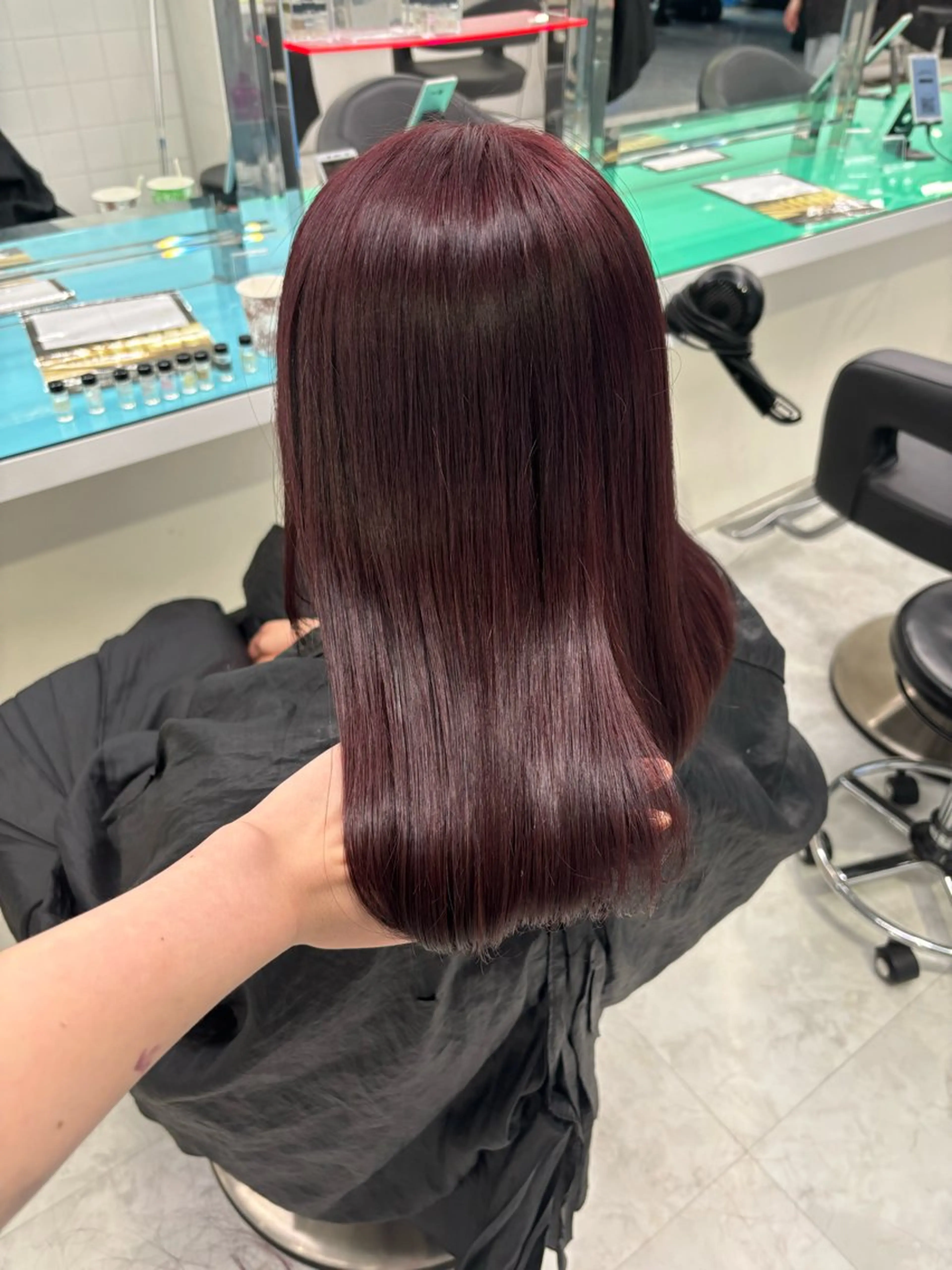 セミロング ヘアカラー ブリーチなし暖色 💗AKARI💗のヘアスタイル