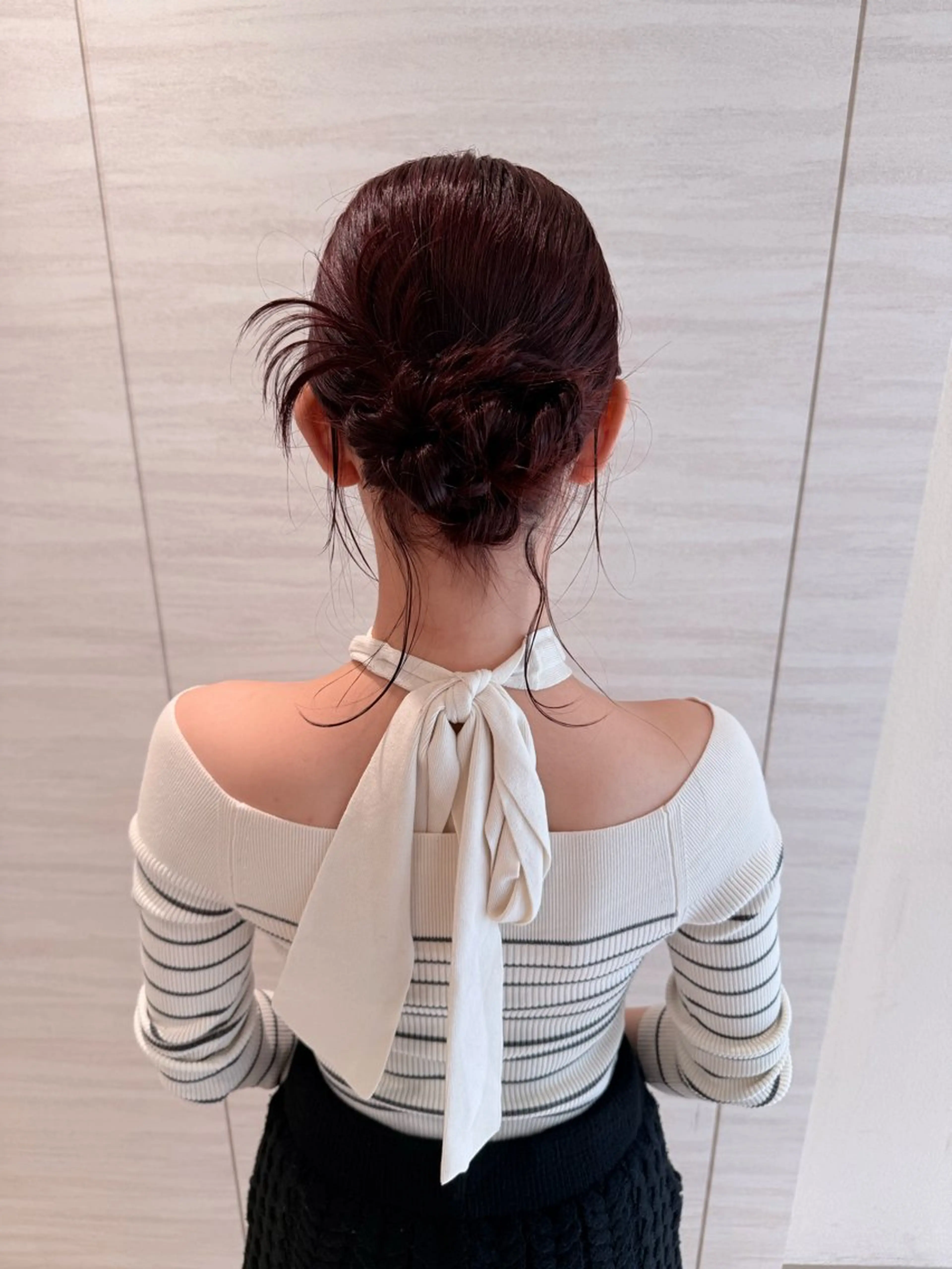 ミディアム ヘアセット レイヤー/顔周り小顔 /大嶋伸吾のヘアスタイル