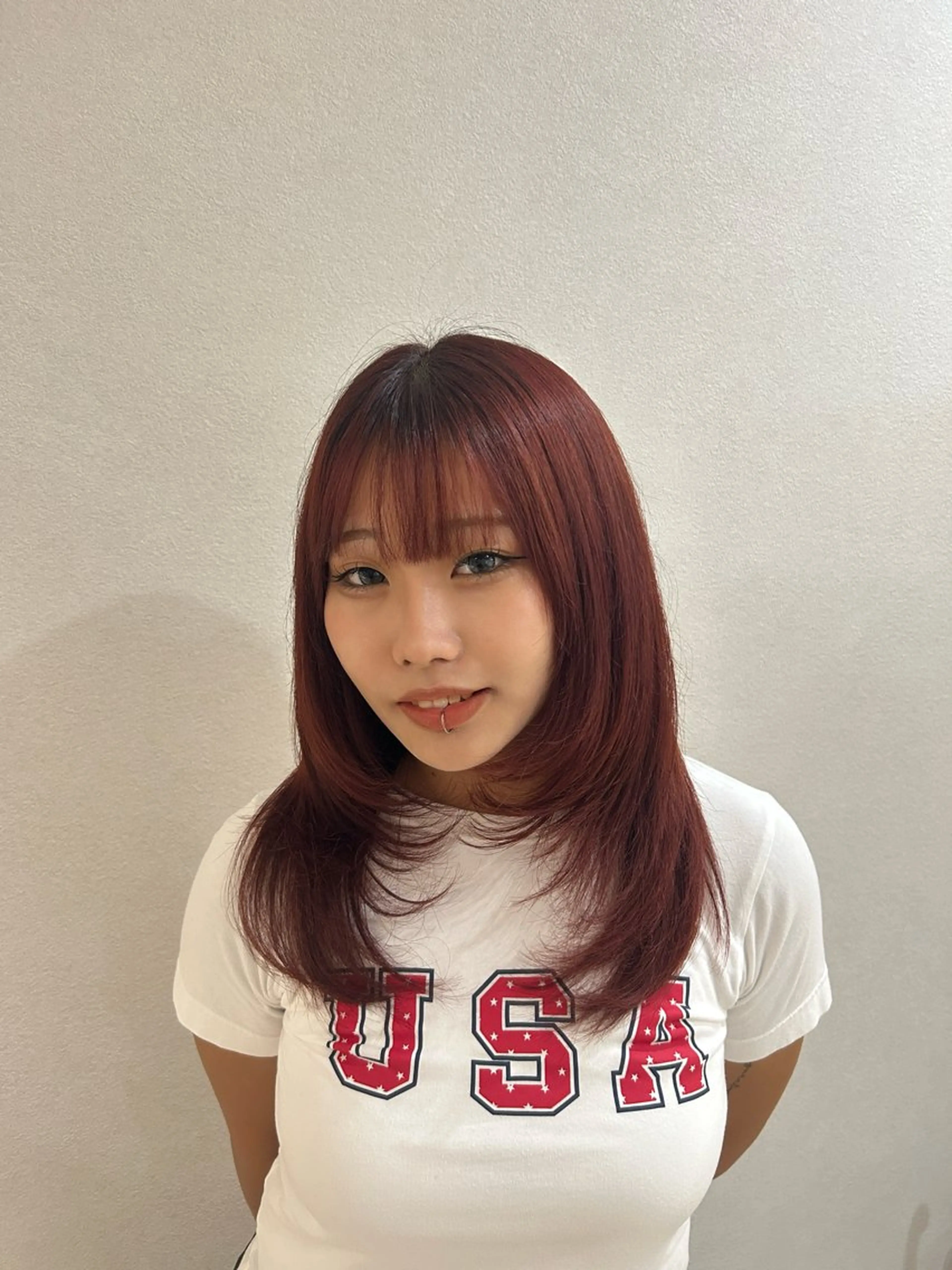 セミロング カラー カット ヘアカラー Marin🫐/ 名駅/レイヤーカットのヘアスタイル