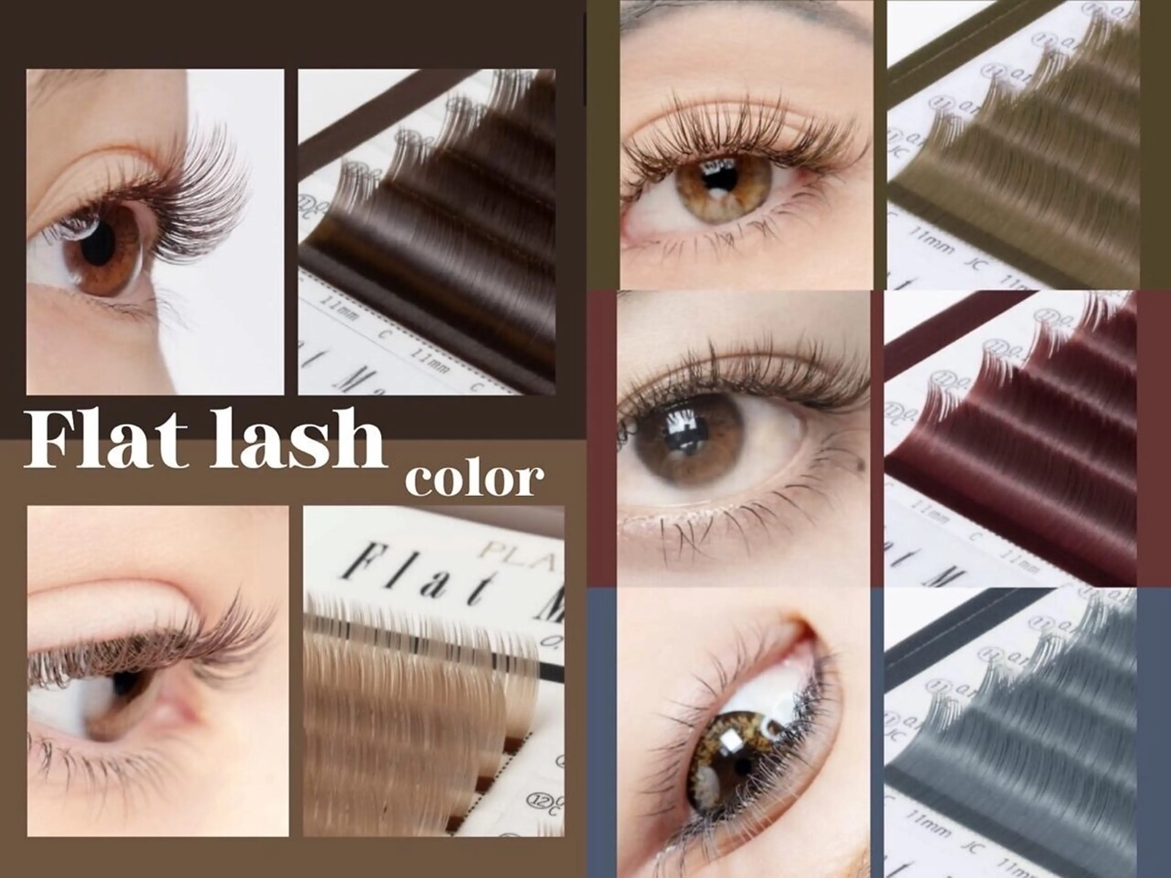 🪽カラーエクステ(フラットラッシュ120本)の写真