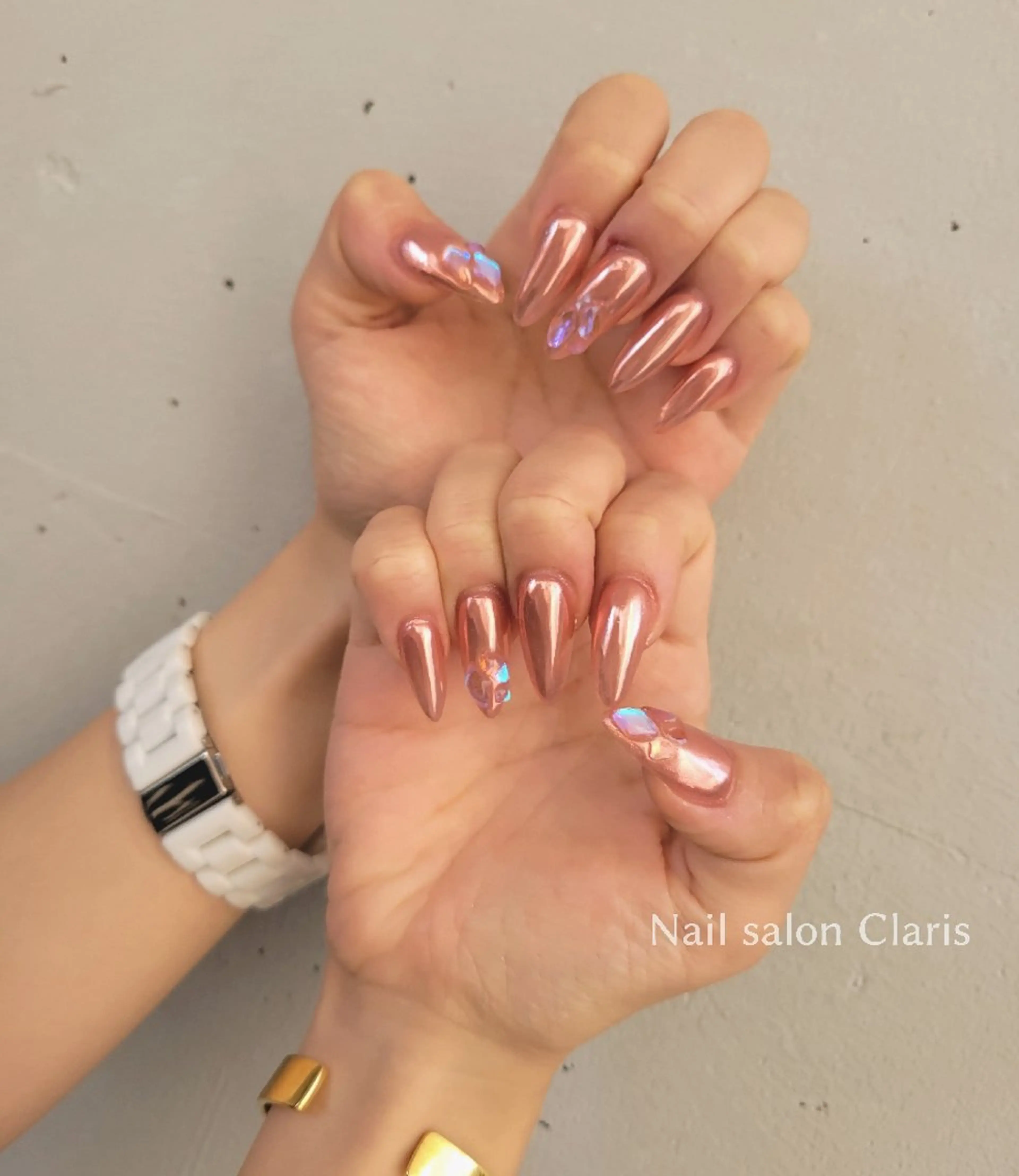 ネイル スカルプネイル シンプルネイル Nailsalon Claris所属・Nailsalon Clarisのネイルデザイン