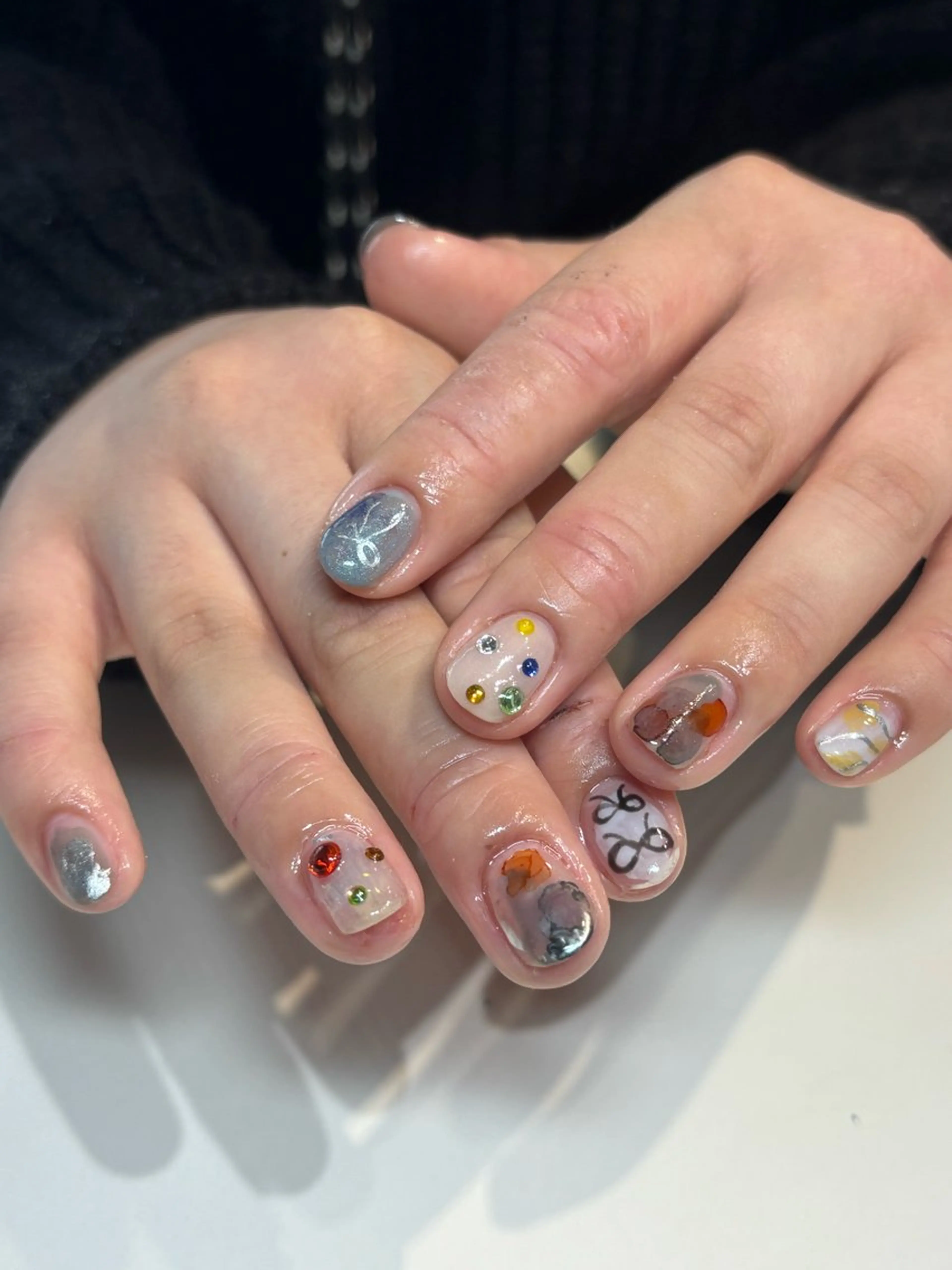 ネイル フットネイル フレンチネイル ジェルネイル グラデーション マグネットネイル ハンドネイル ヘアー.ネイル二刀流 misa🫧のヘアスタイル