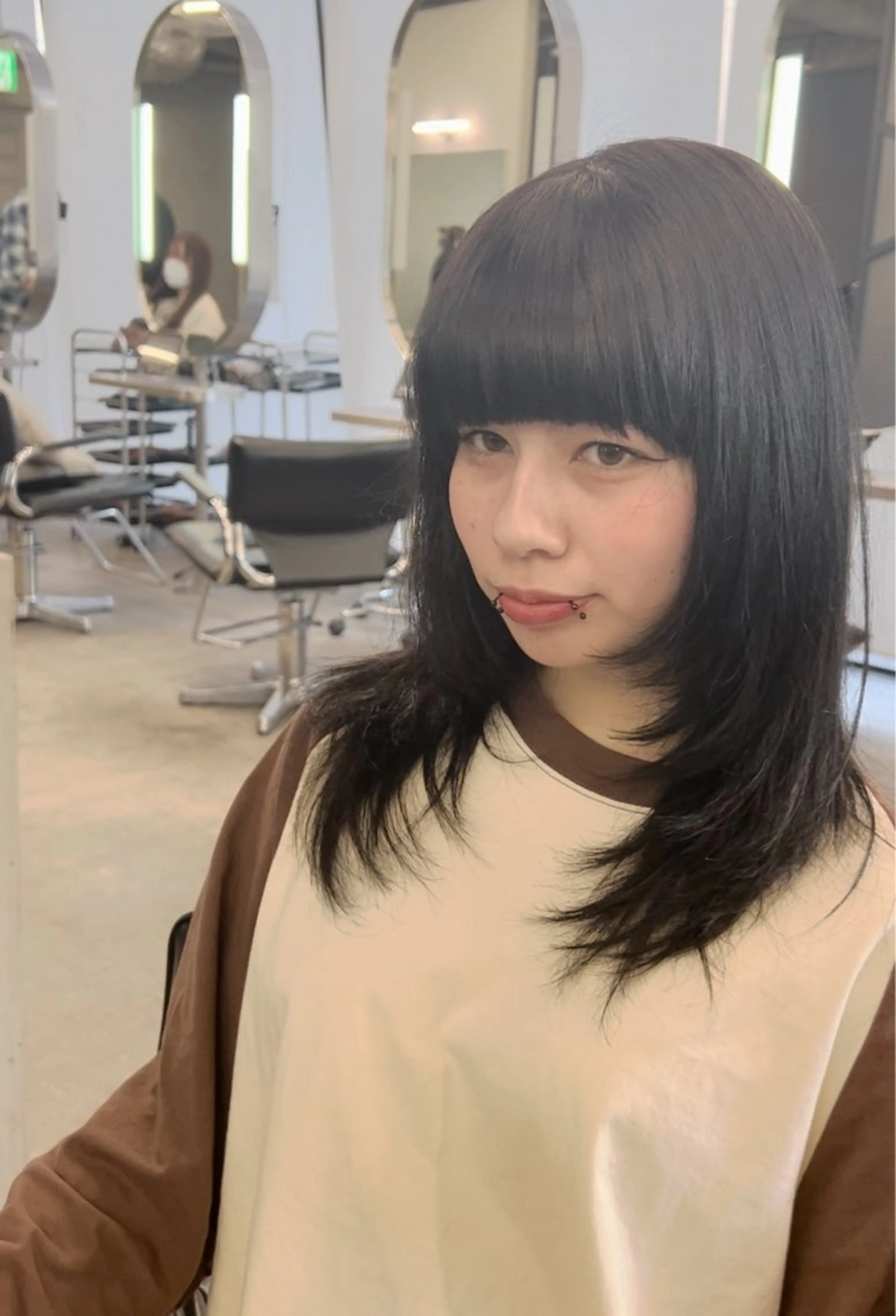 ミディアム カット ヘアカラー トリートメント 🫧髪質改善 韓国へア🌈Kotaのヘアスタイル