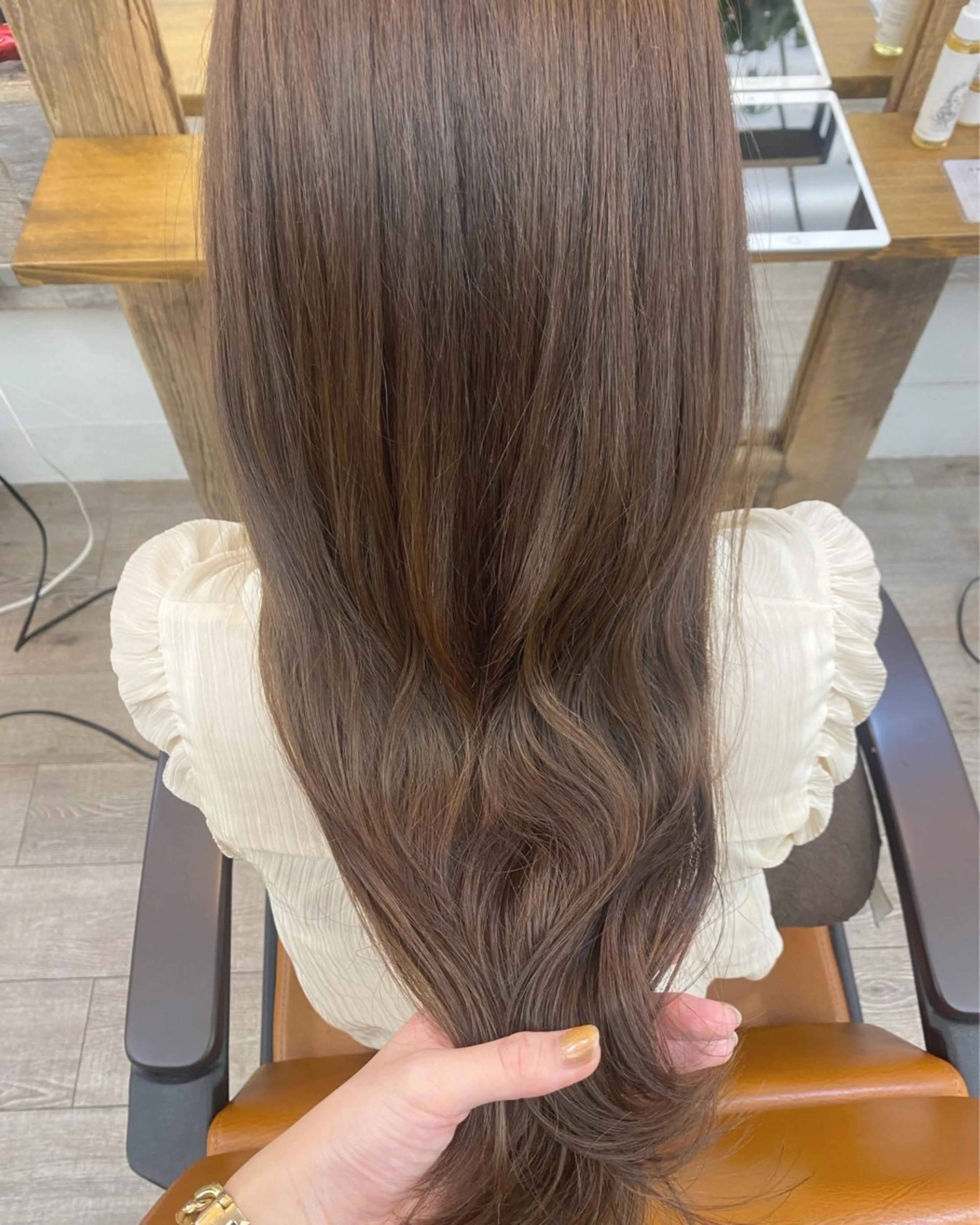 ロング カラー 広島/わかな/ヘア セット/オリーブのヘアスタイル