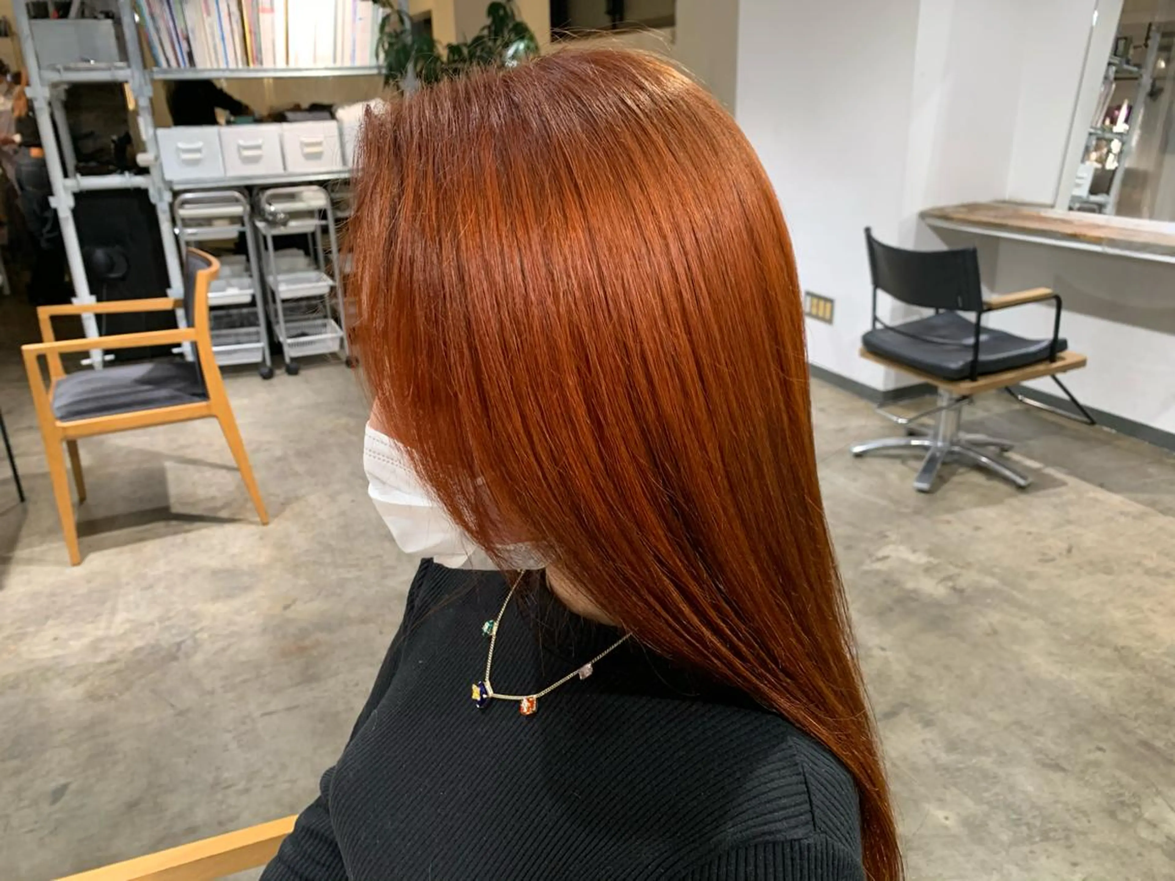 ロング カラー オレンジ ✅ケアブリーチ✅ トヨオカ ノブヒデのヘアスタイル