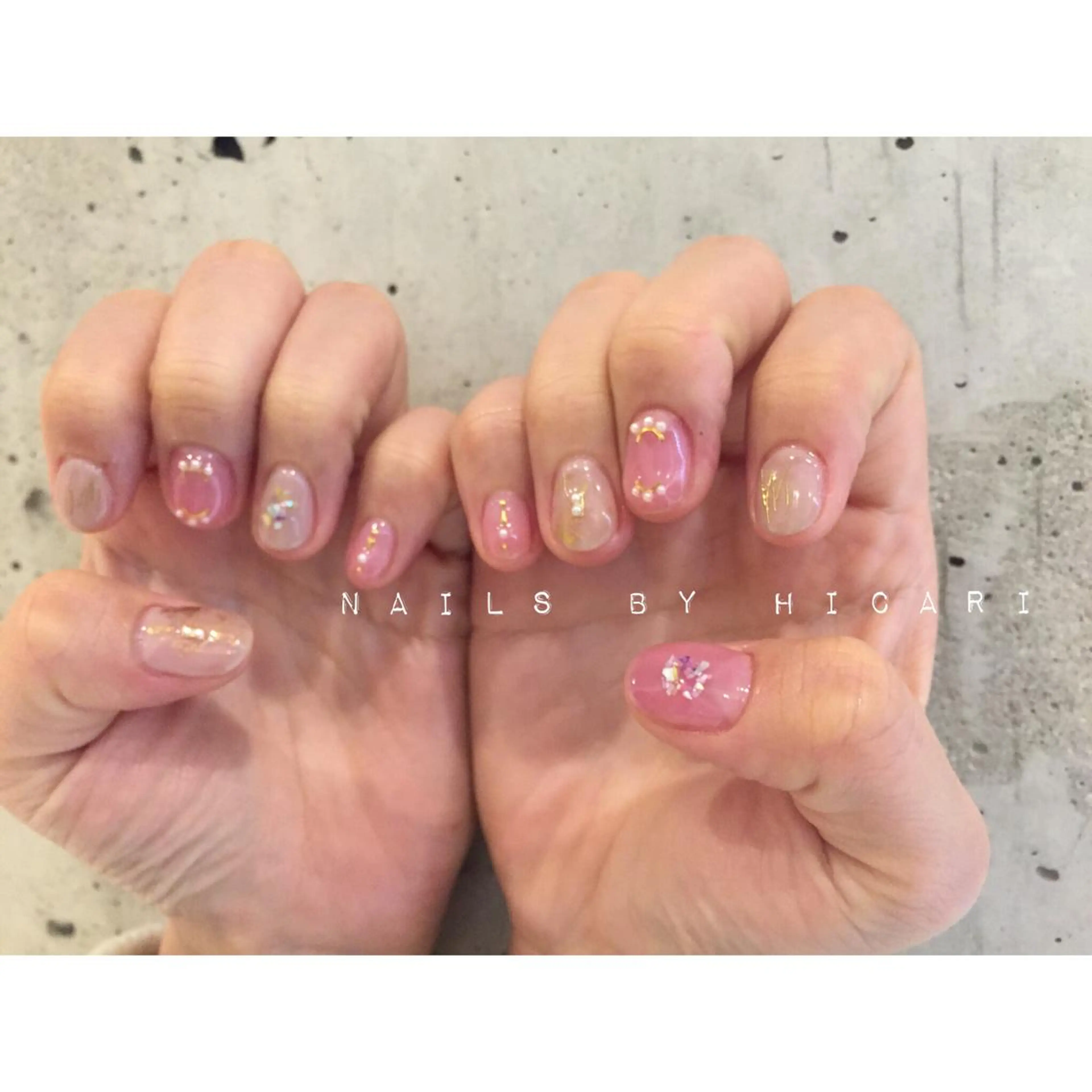 カラー ネイル マツエク・マツパ ジェルネイル ニュアンスネイル パラジェル illum hicariのネイルデザイン