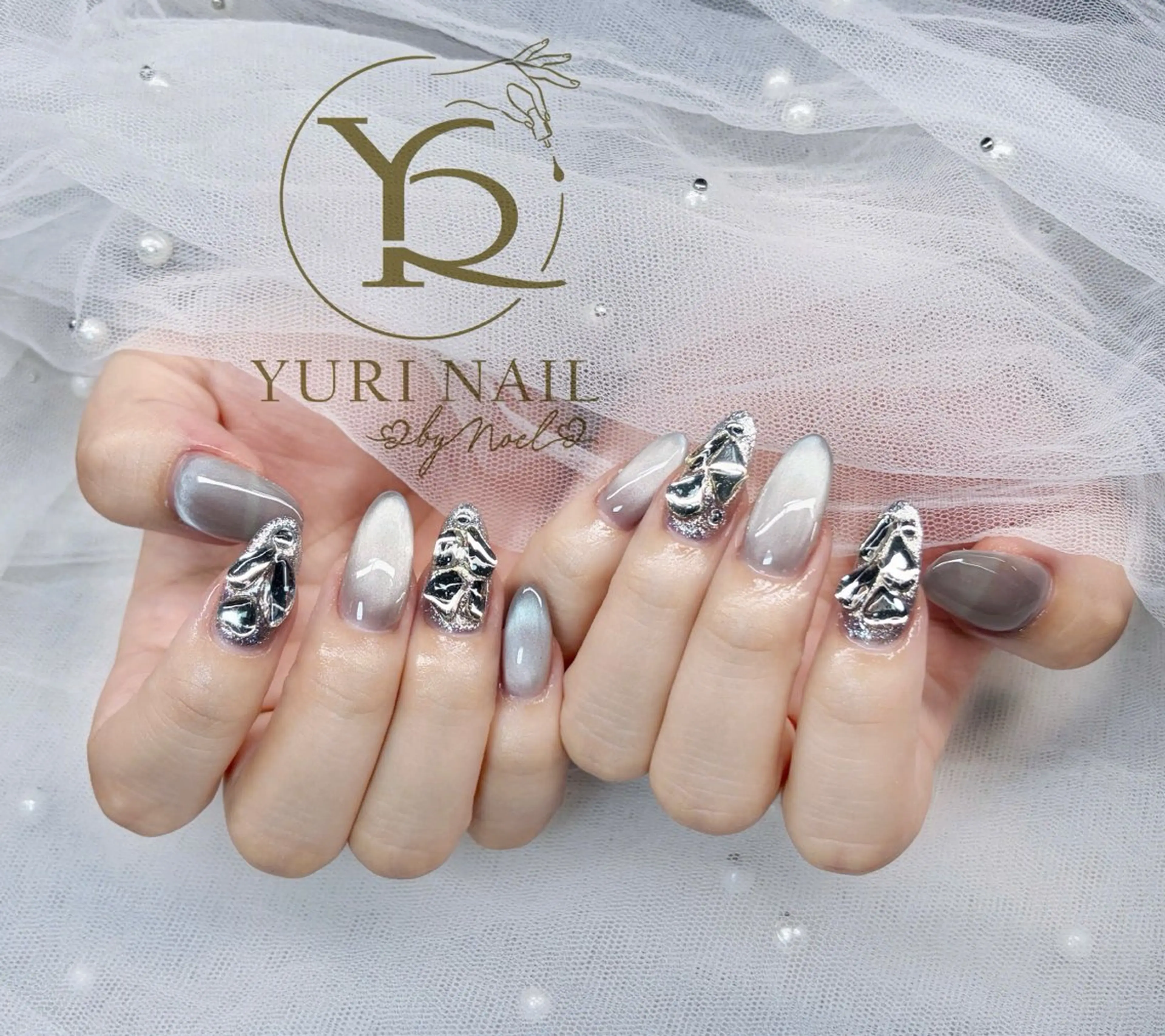 ネイル チークネイル フットネイル グラデーション 韓国ネイル 持ち込み Kawaii Nail Salon所属・YURI NAIL NARITAのネイルデザイン
