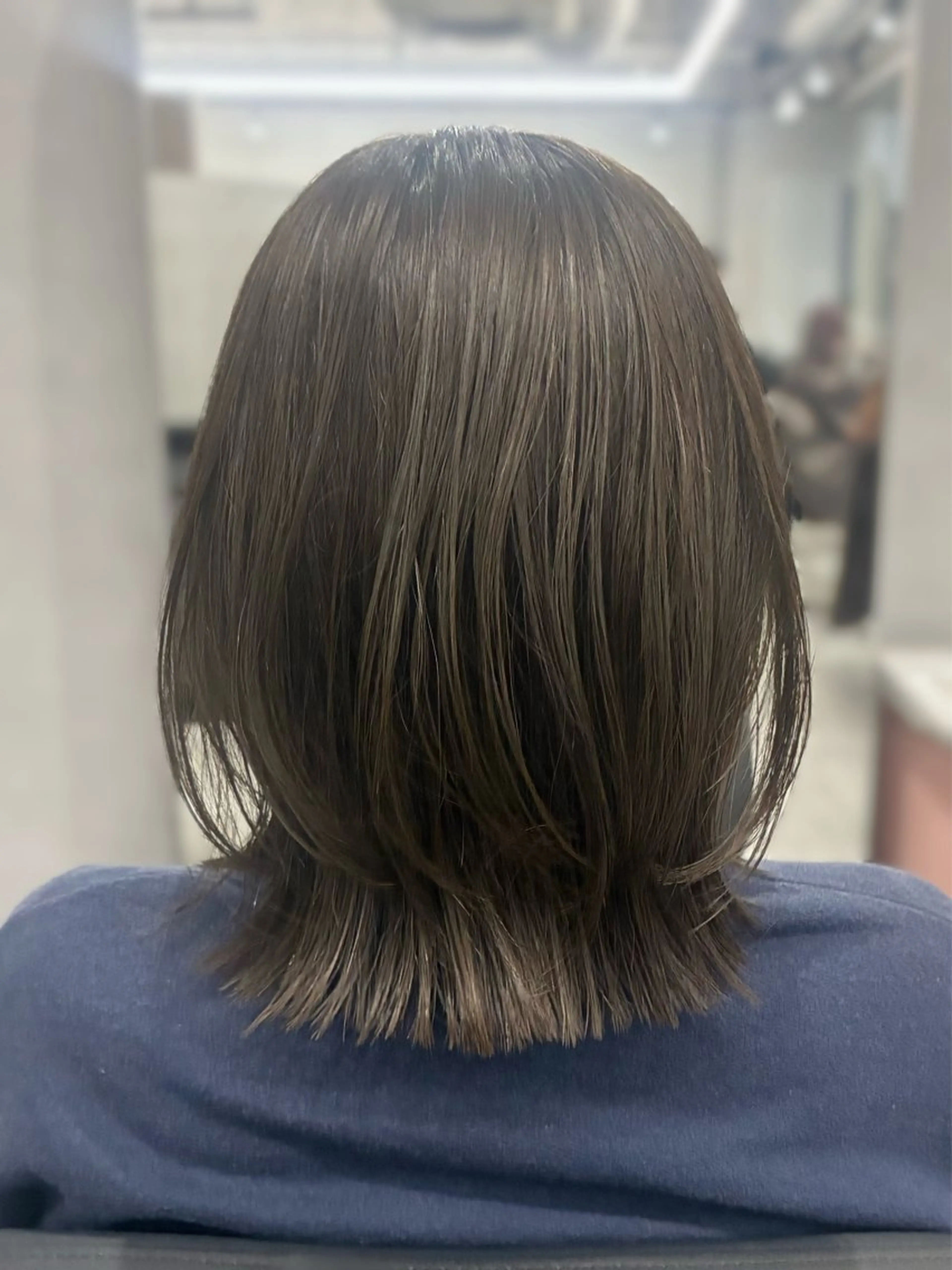 ミディアム カラー ボブレイヤー ボブ レイヤーカット 田中 鈴乃のヘアスタイル