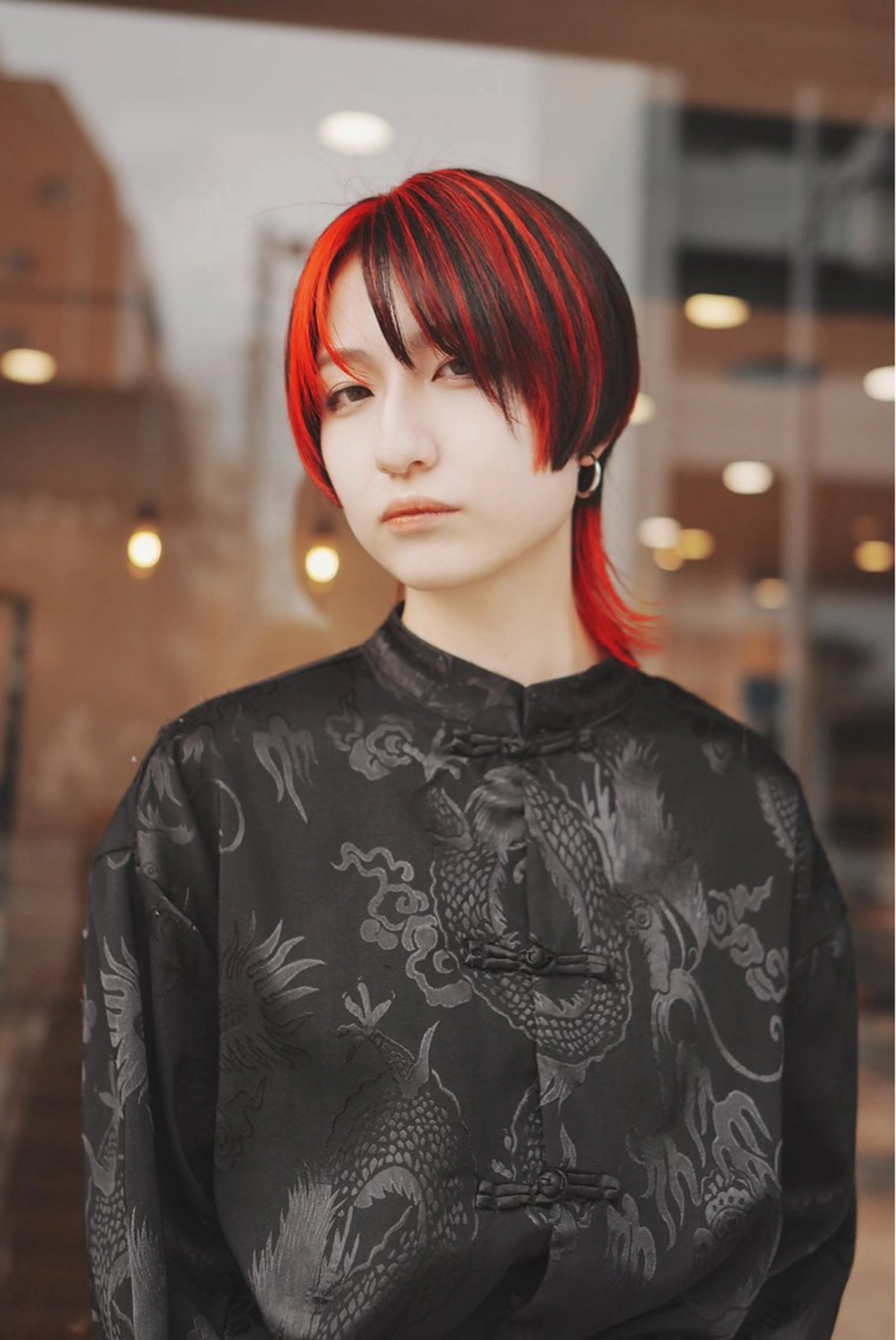 ショート カラー ハイライトカラー レッドカラー ハイライト レイヤーカット ショートヘア 似合わせ レイヤー須川のヘアスタイル