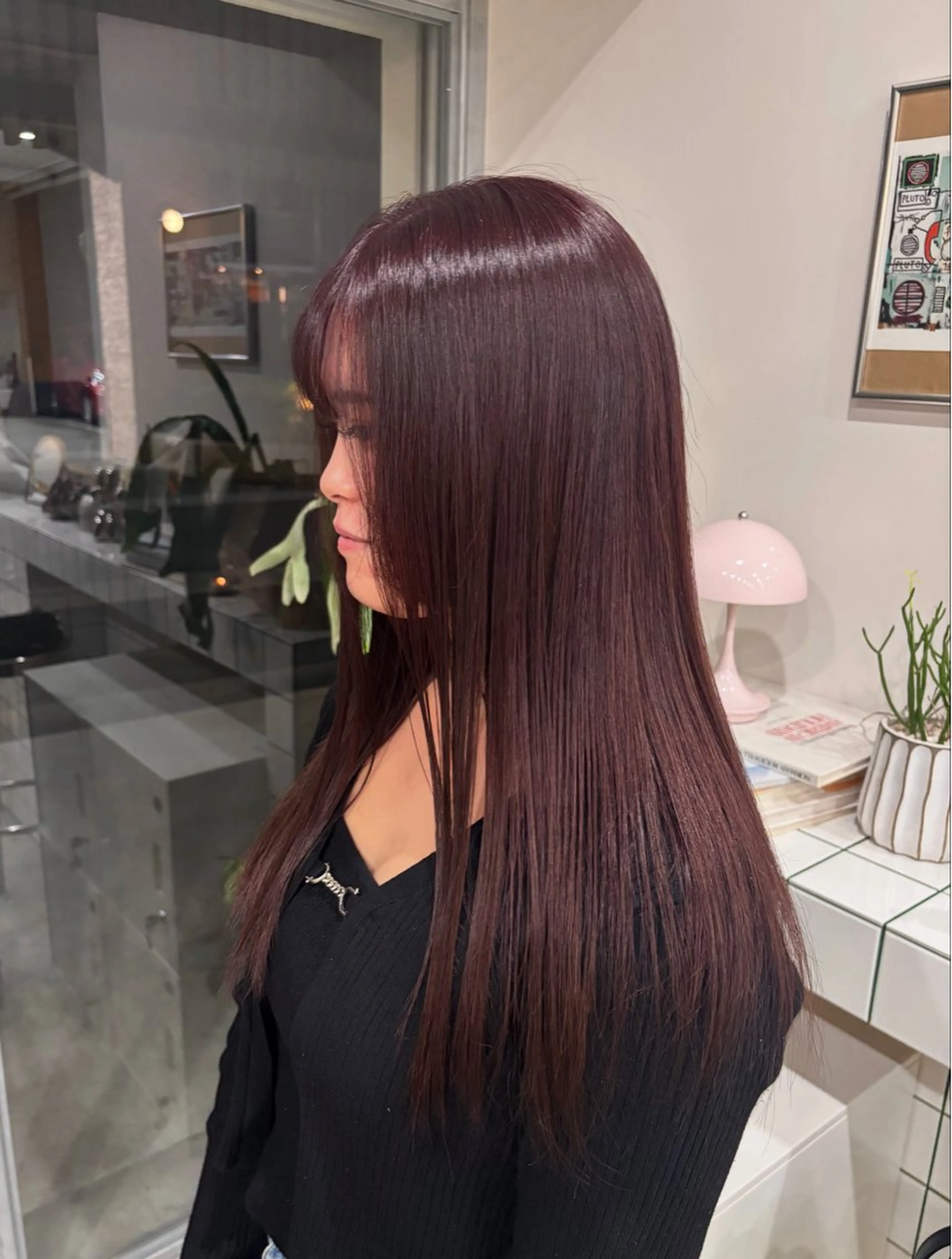 ロング カラー ブリーチ ブリーチなしカラー ピンクカラー ヘアカラー HIKARIS所属・透明感/くすみカラー 似合わせボブ♡ゆきなのヘアスタイル