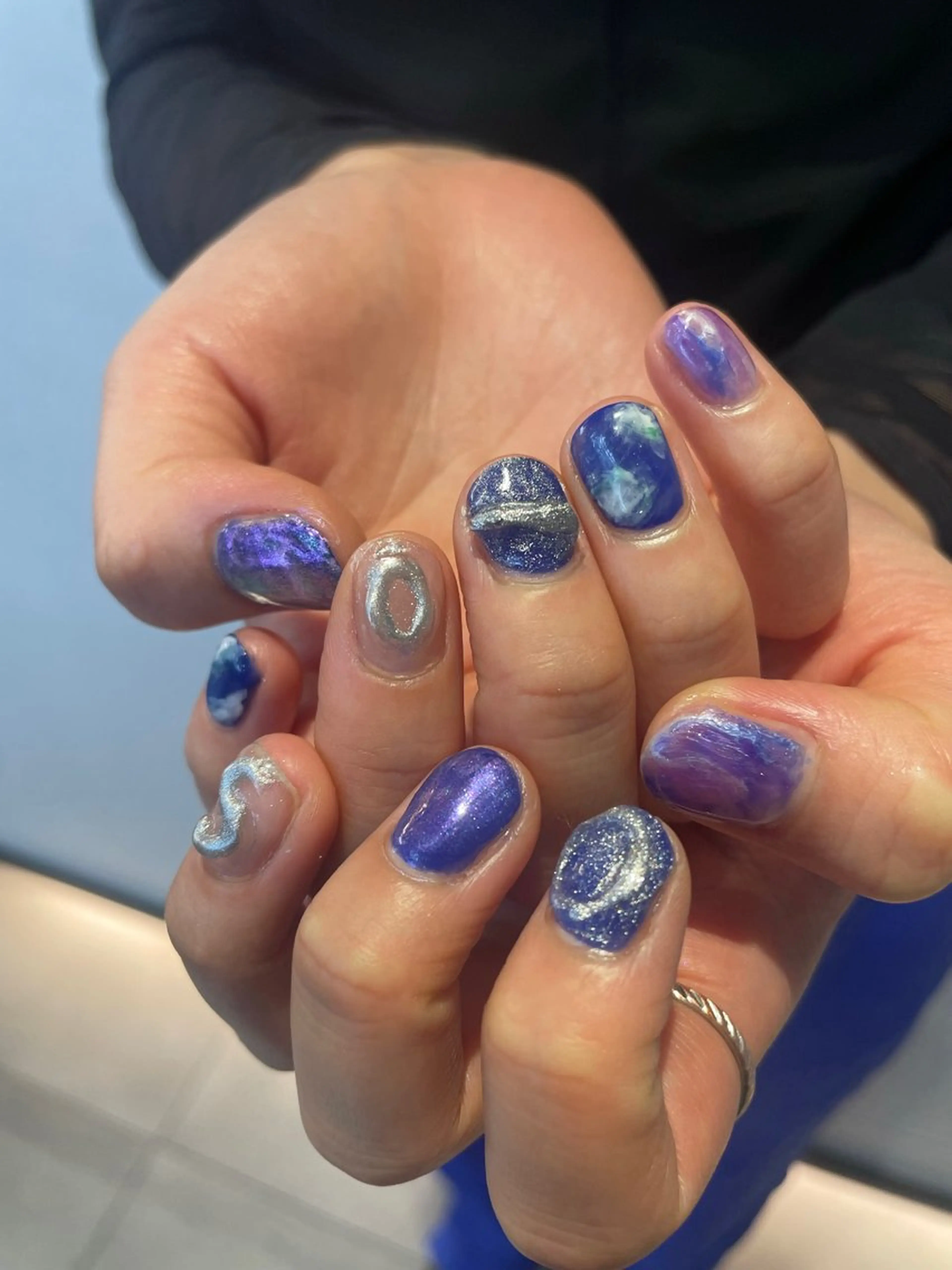 ネイル ハンドネイル 🌟暖色系ハイトーン 🌟AIのヘアスタイル