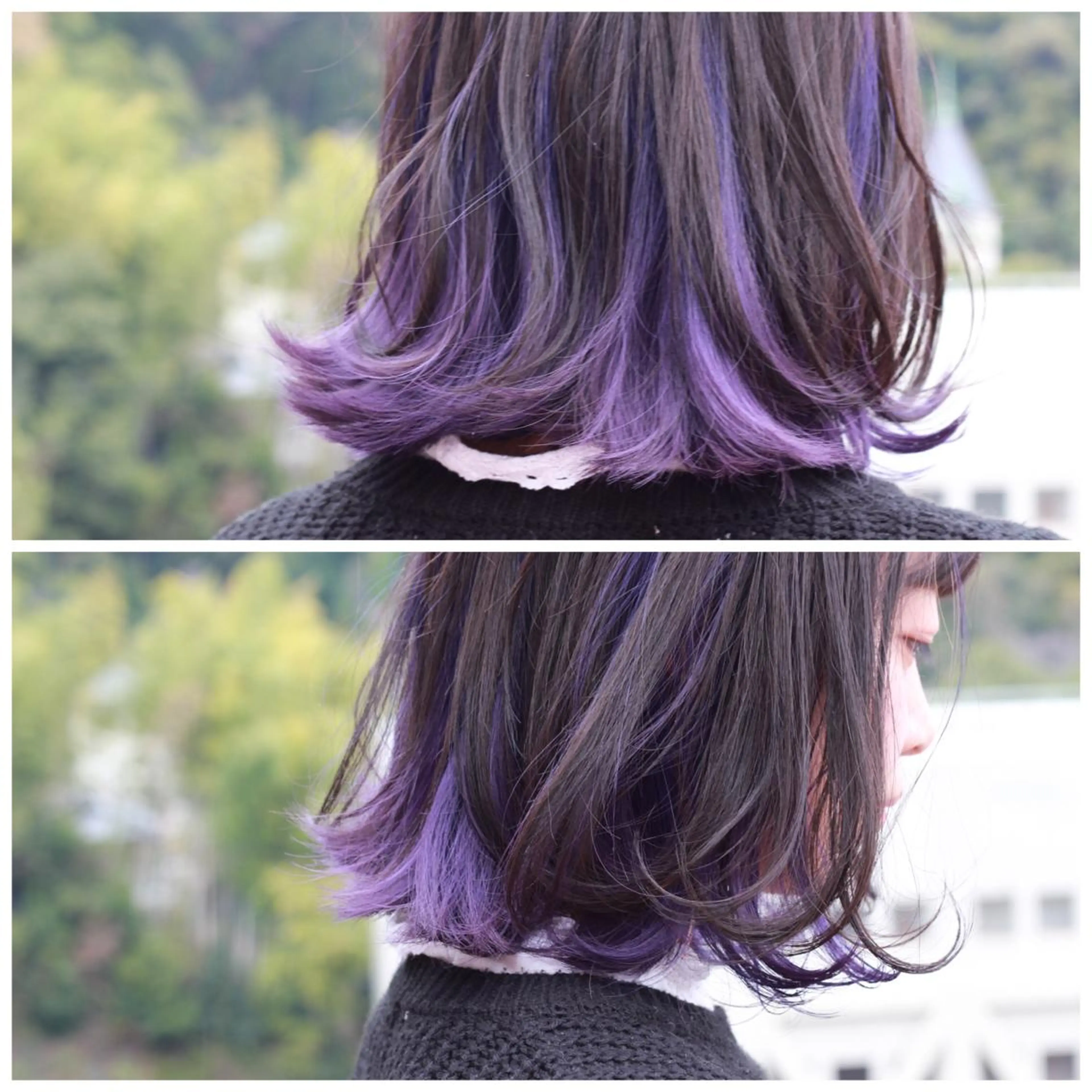 ミディアム カラー インナーカラー バイオレットカラー ヘアカラー Viage （ビアージュ）のヘアスタイル