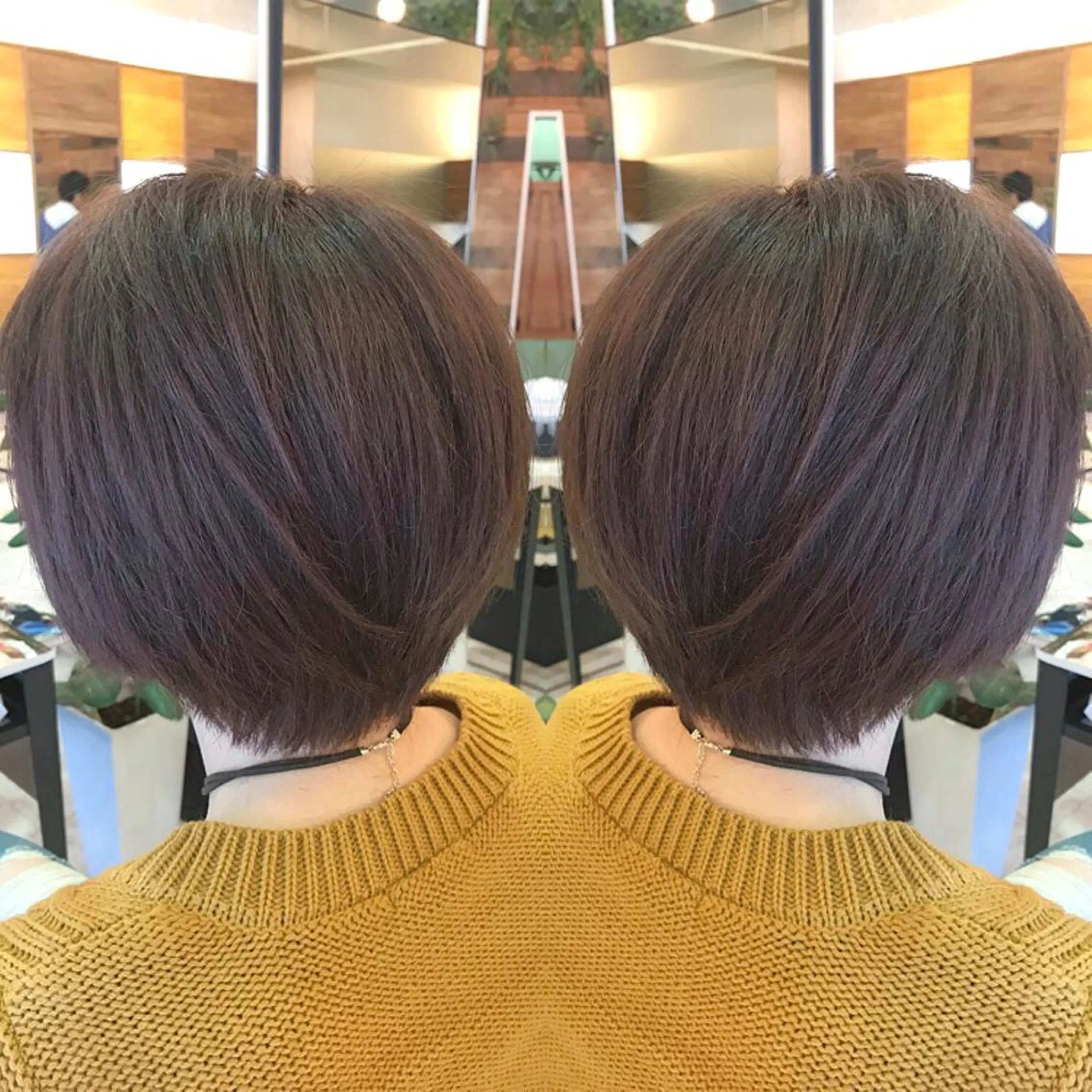 ショート カラー アッシュ イルミナカラー ラベンダーカラー ラベンダーアッシュ 青木 茂樹⭐️ 透明感カラーのヘアスタイル