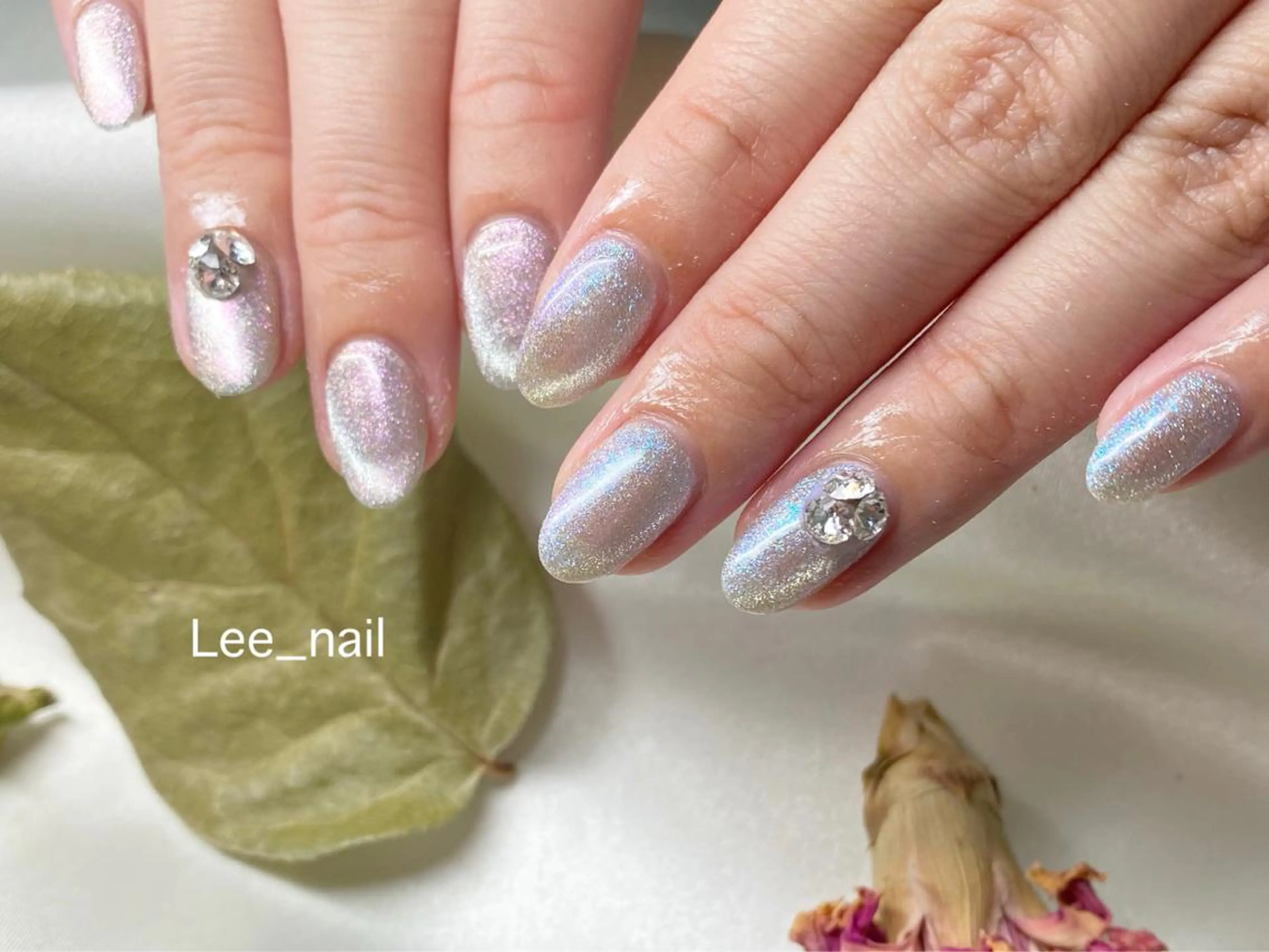 ネイル マグネットネイル マグネットワンカラー ワンカラーネイル シンプルネイル Lee_ nailのネイルデザイン