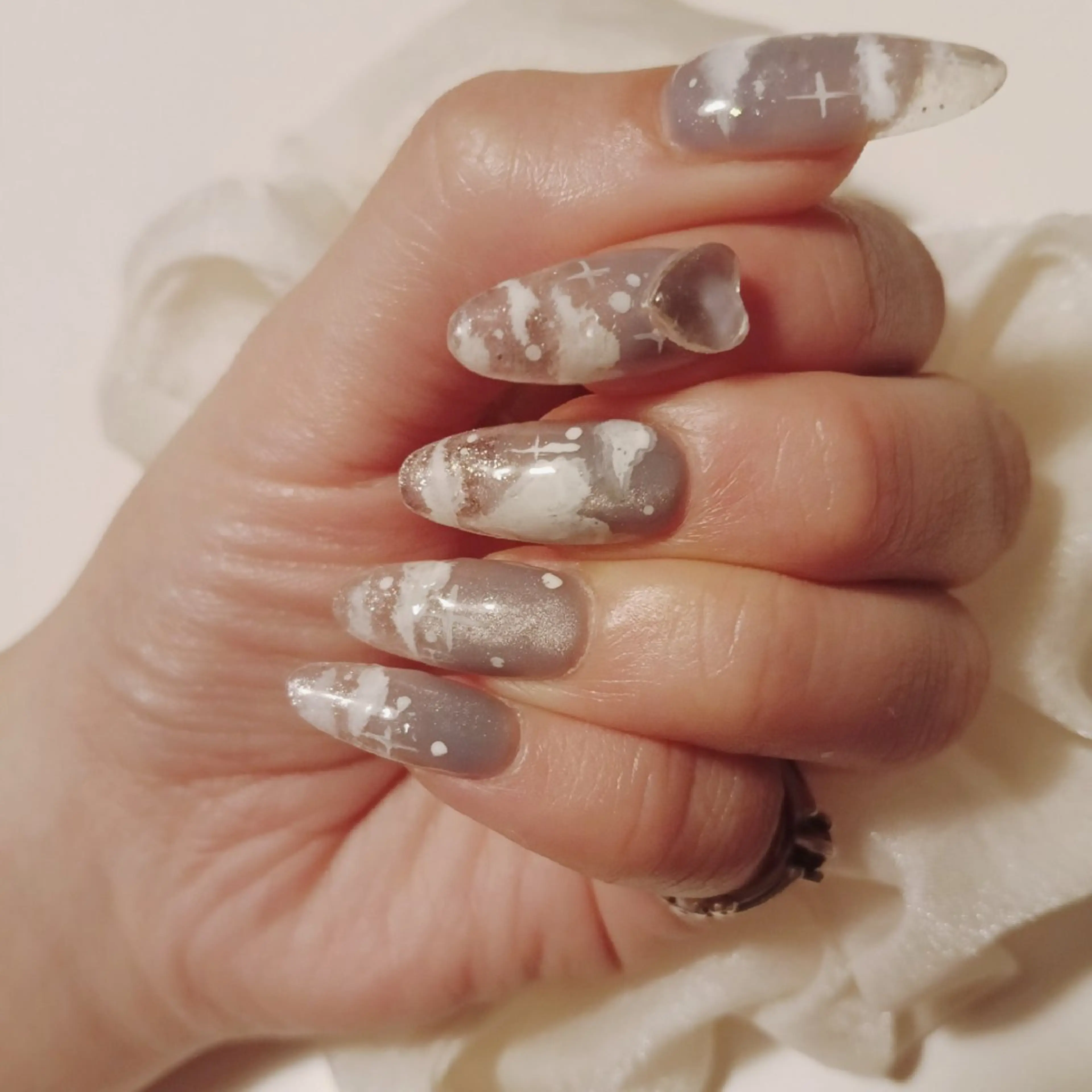 ネイル すみれ💜量産 地雷 痛ﾈｲﾙ 韓国ﾈｲﾙのネイルデザイン