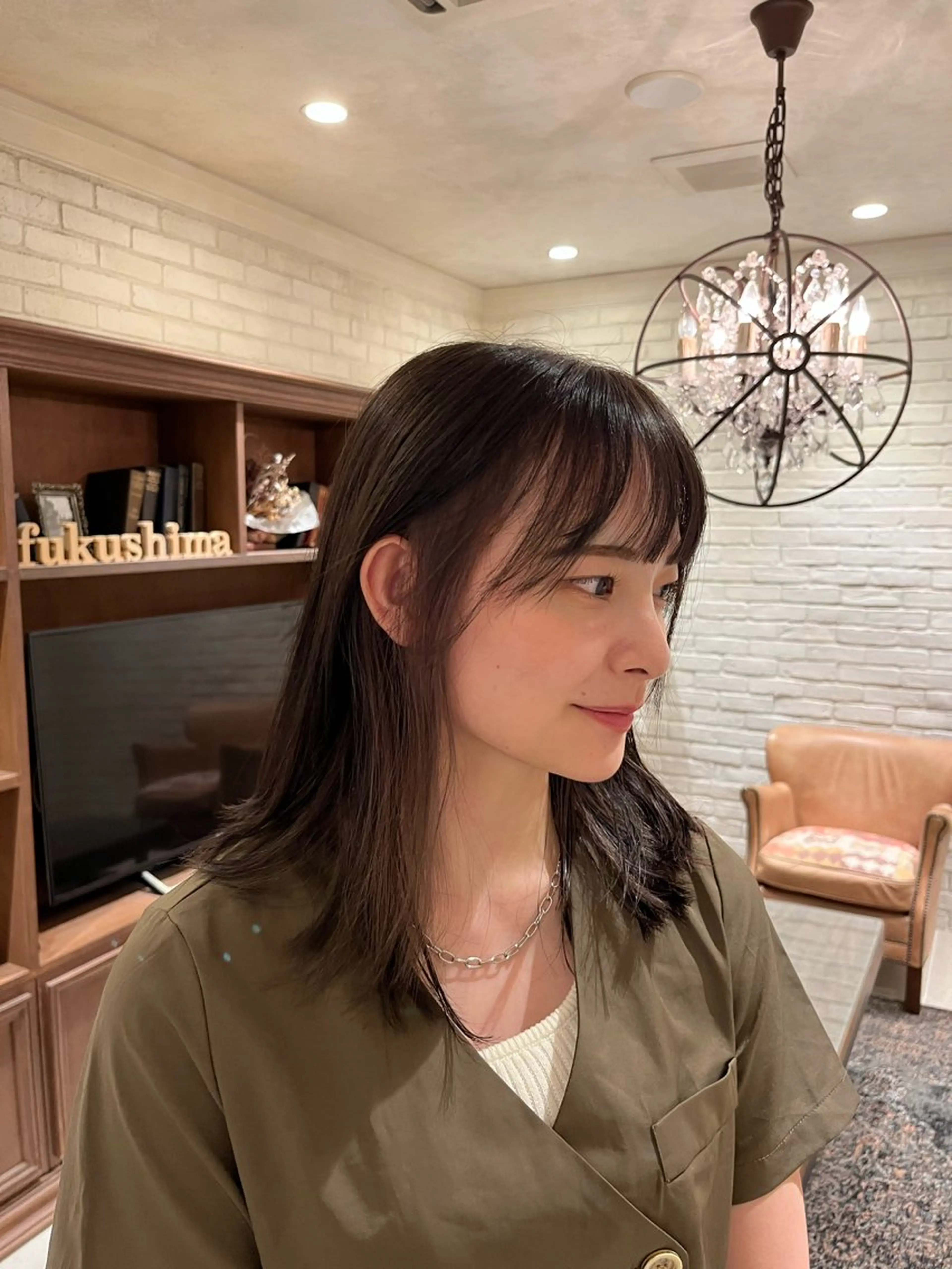 セミロング カラー ベージュカラー ピンクカラー ピンクベージュ Totia 梅田所属・橘 ゆきののヘアスタイル