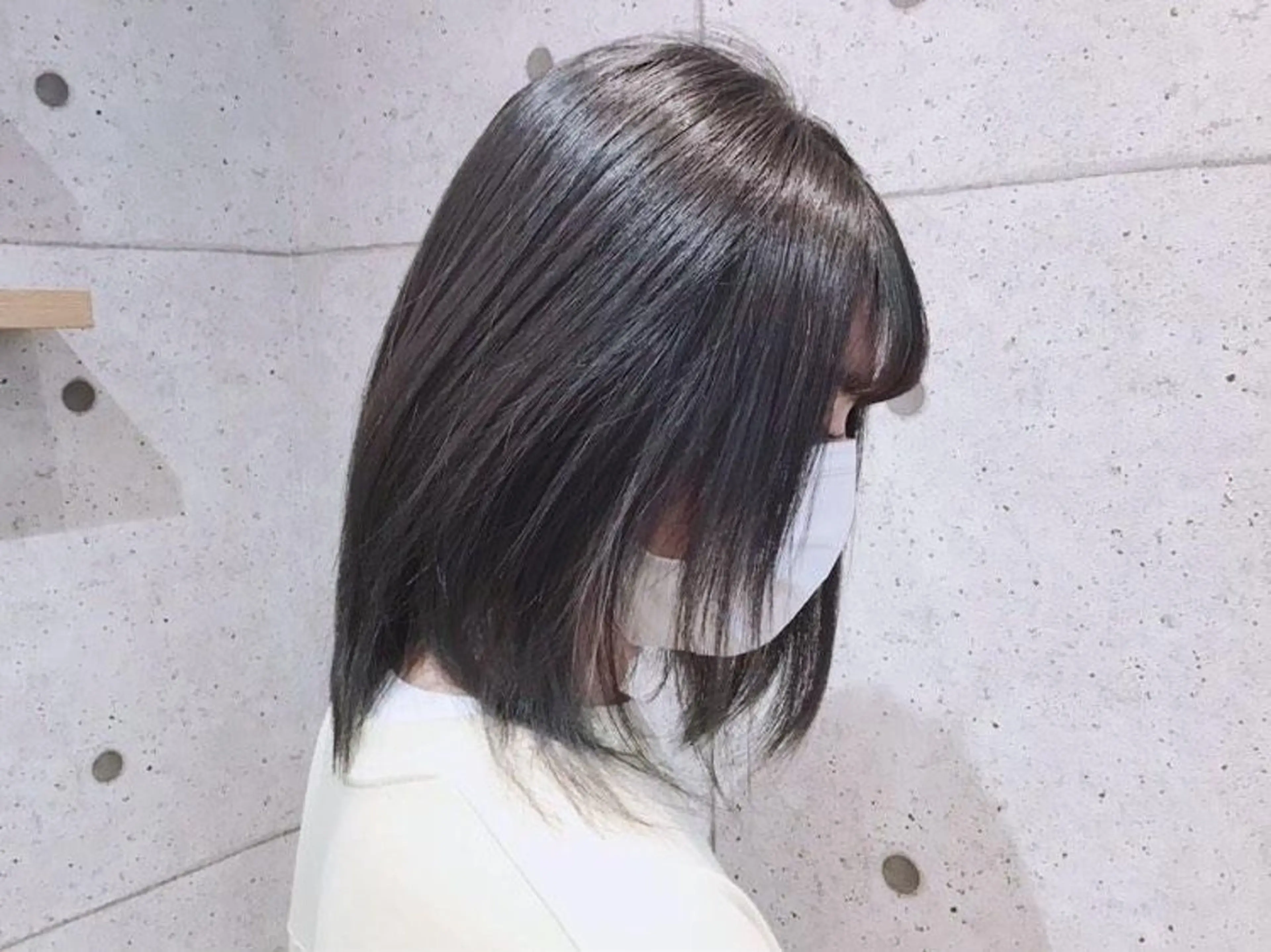 ミディアム 根岸 進のヘアスタイル